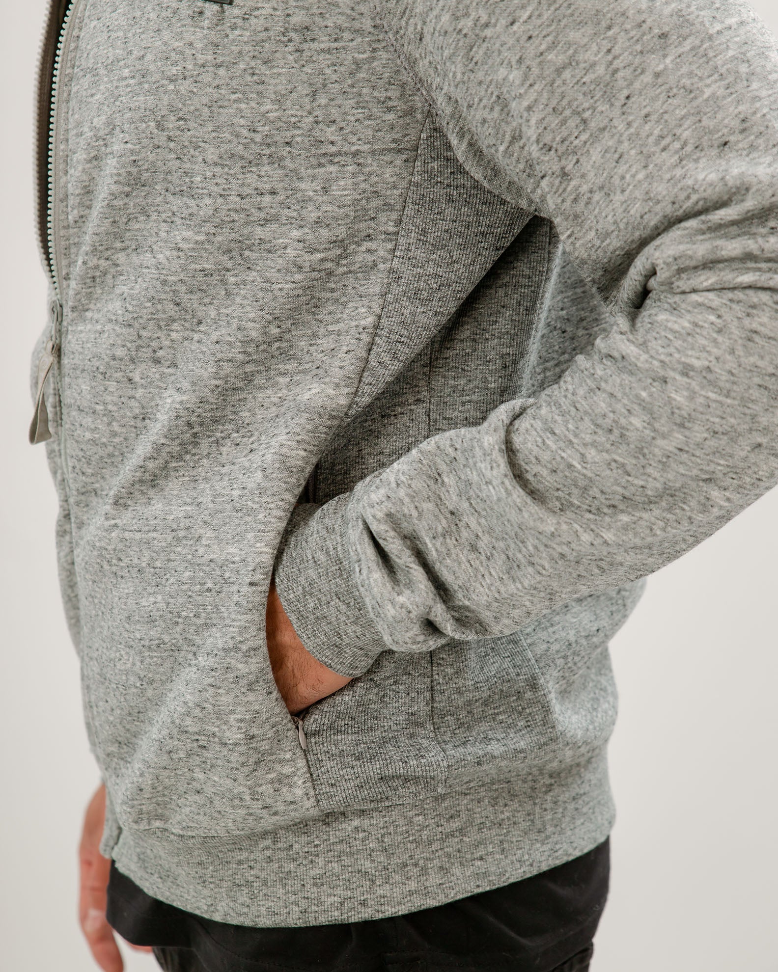 Men's 'Hariton' Zippered Sweatshirt-GRAY