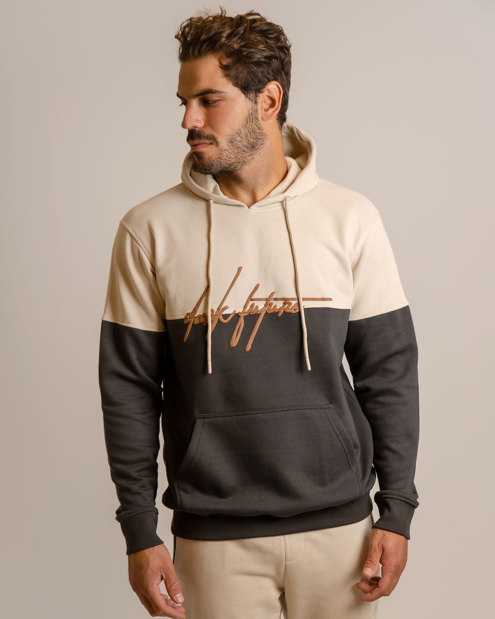 Men's Hooded Sweatshirt with 'Dark future' Print - ANTRA