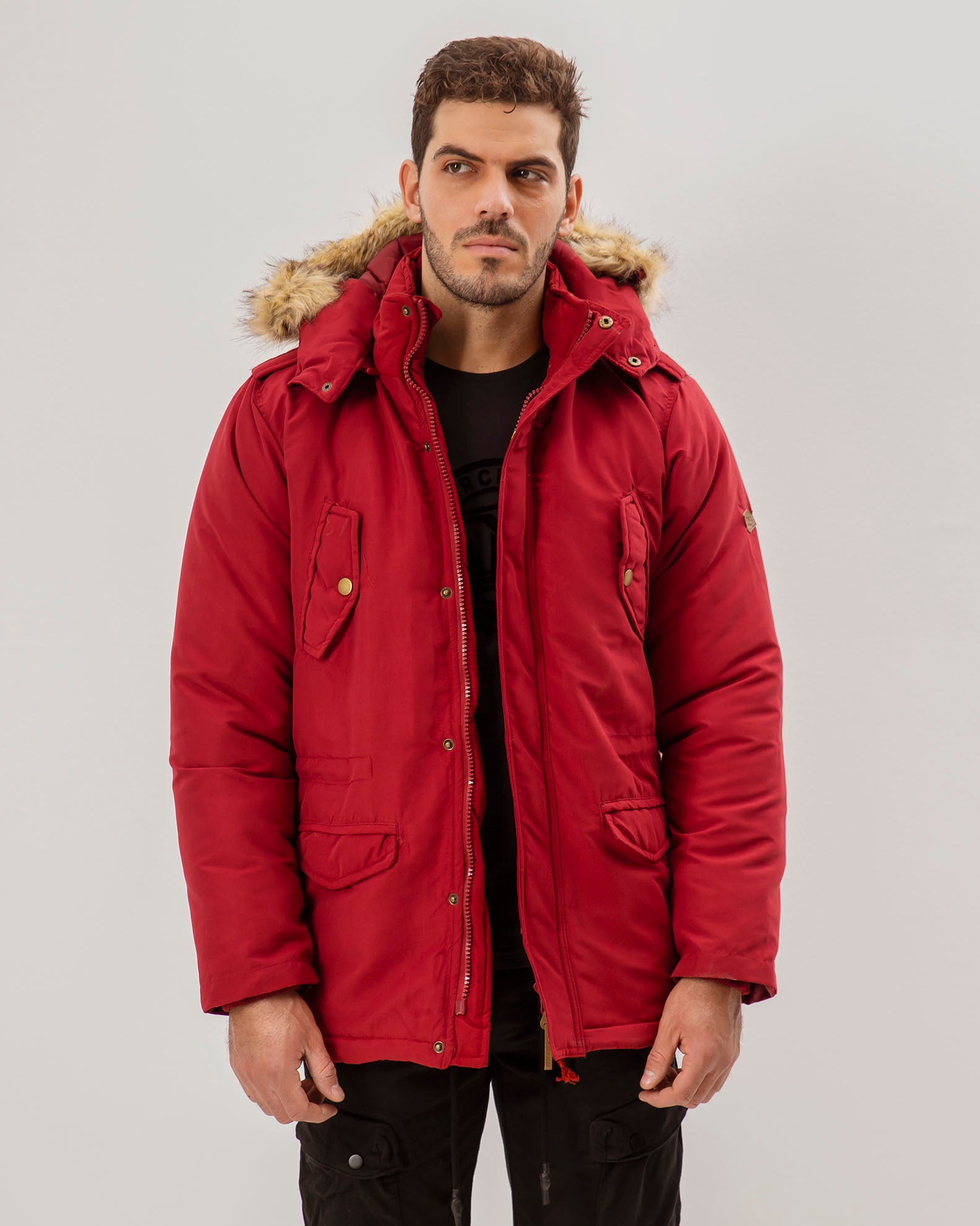 Men's hooded jacket - BORDEAUX