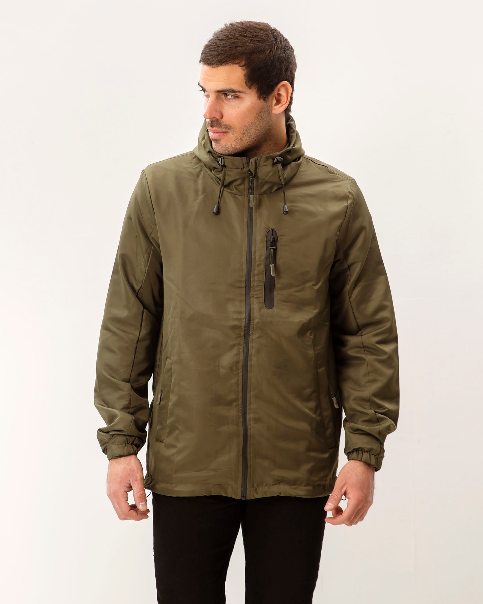 Men's light windproof jacket 'Vore'-KHAKI