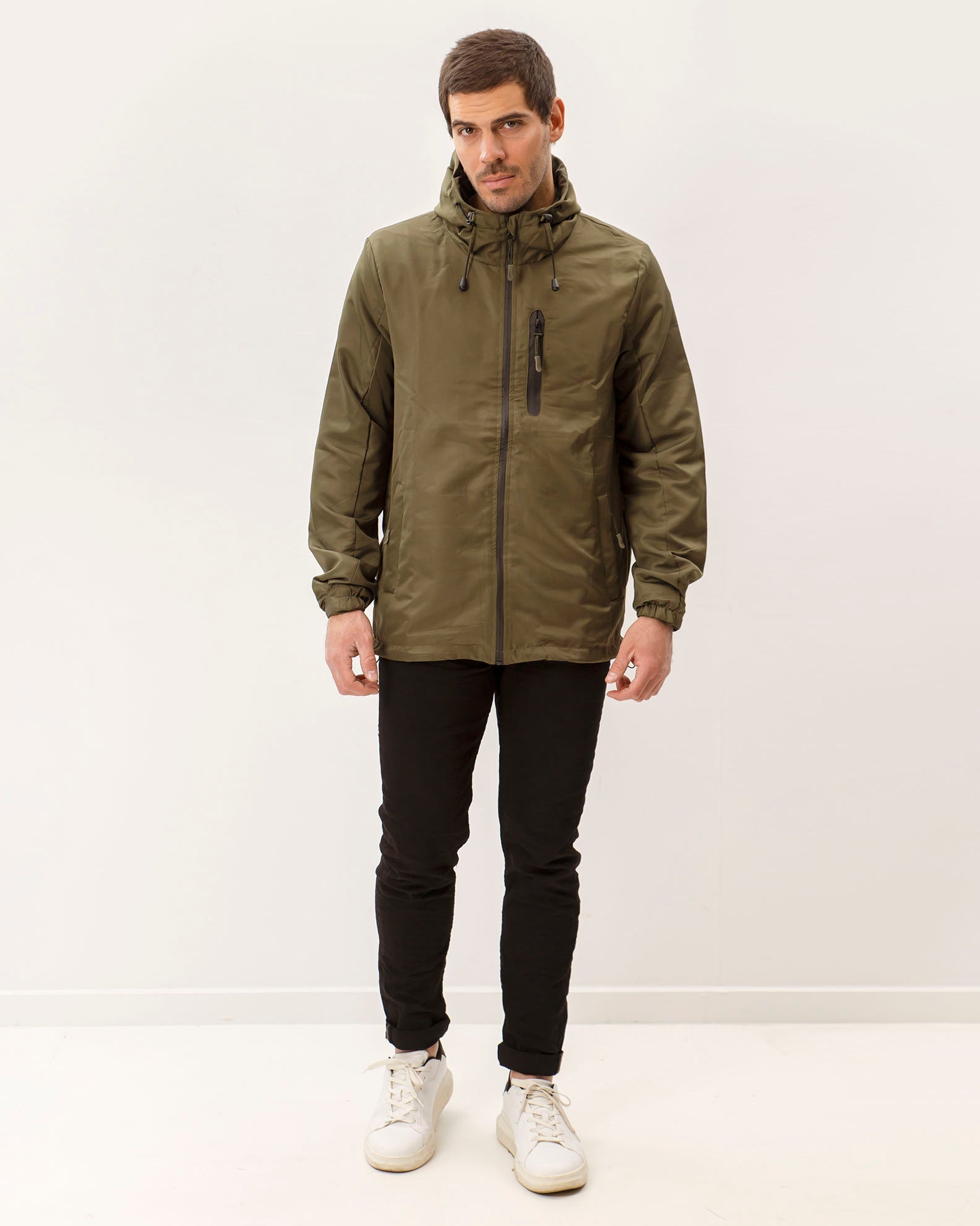 Men's light windproof jacket 'Vore'-KHAKI