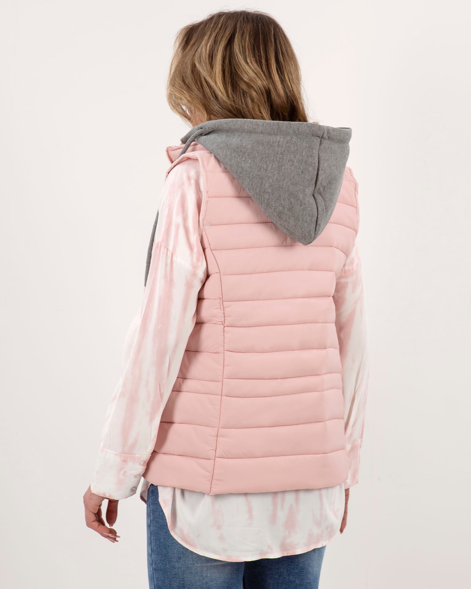 Women's Sleeveless Quilted Vest 'Barbara'-PINK