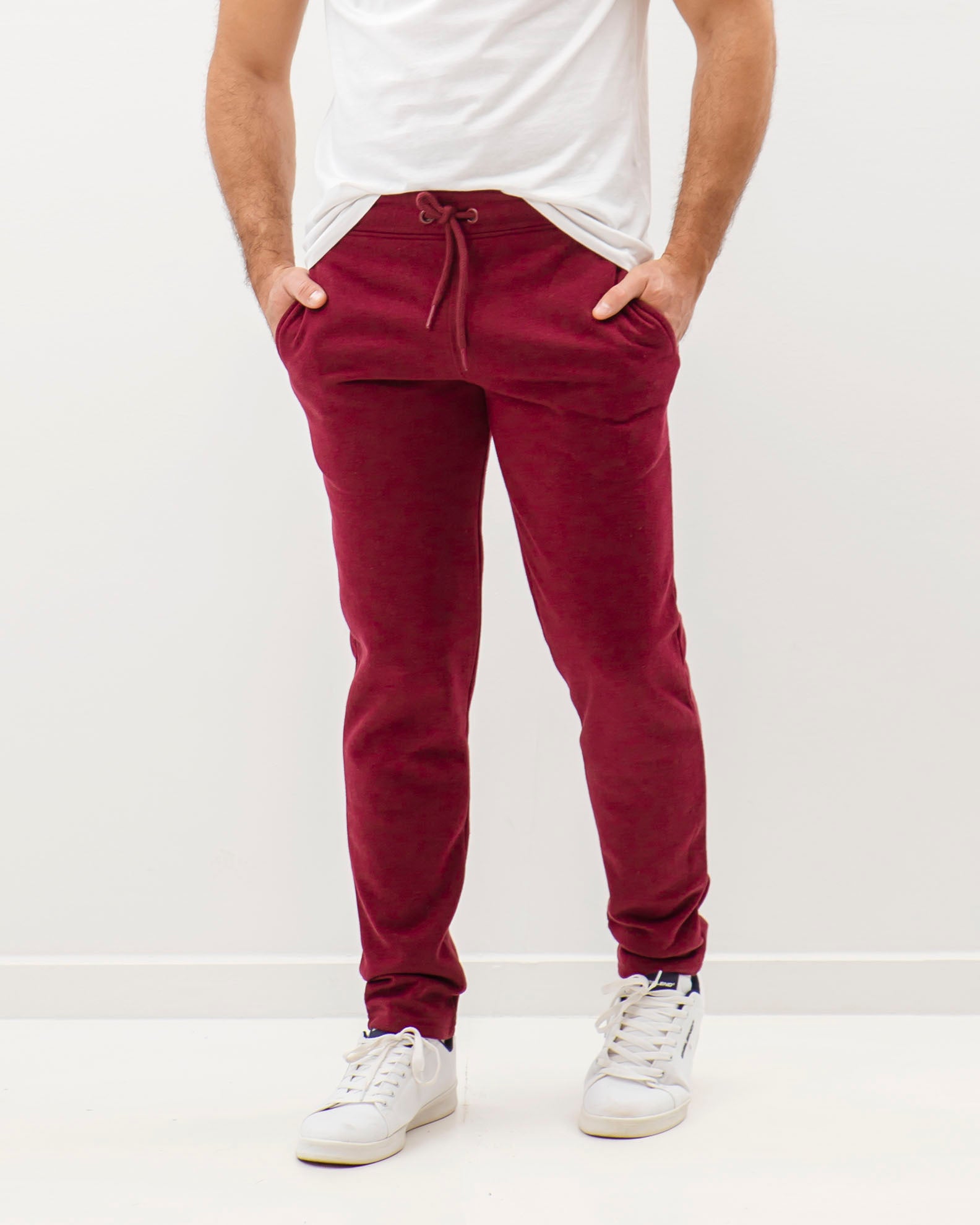 Men's sweatpants 'Stelios'-BORDEAUX