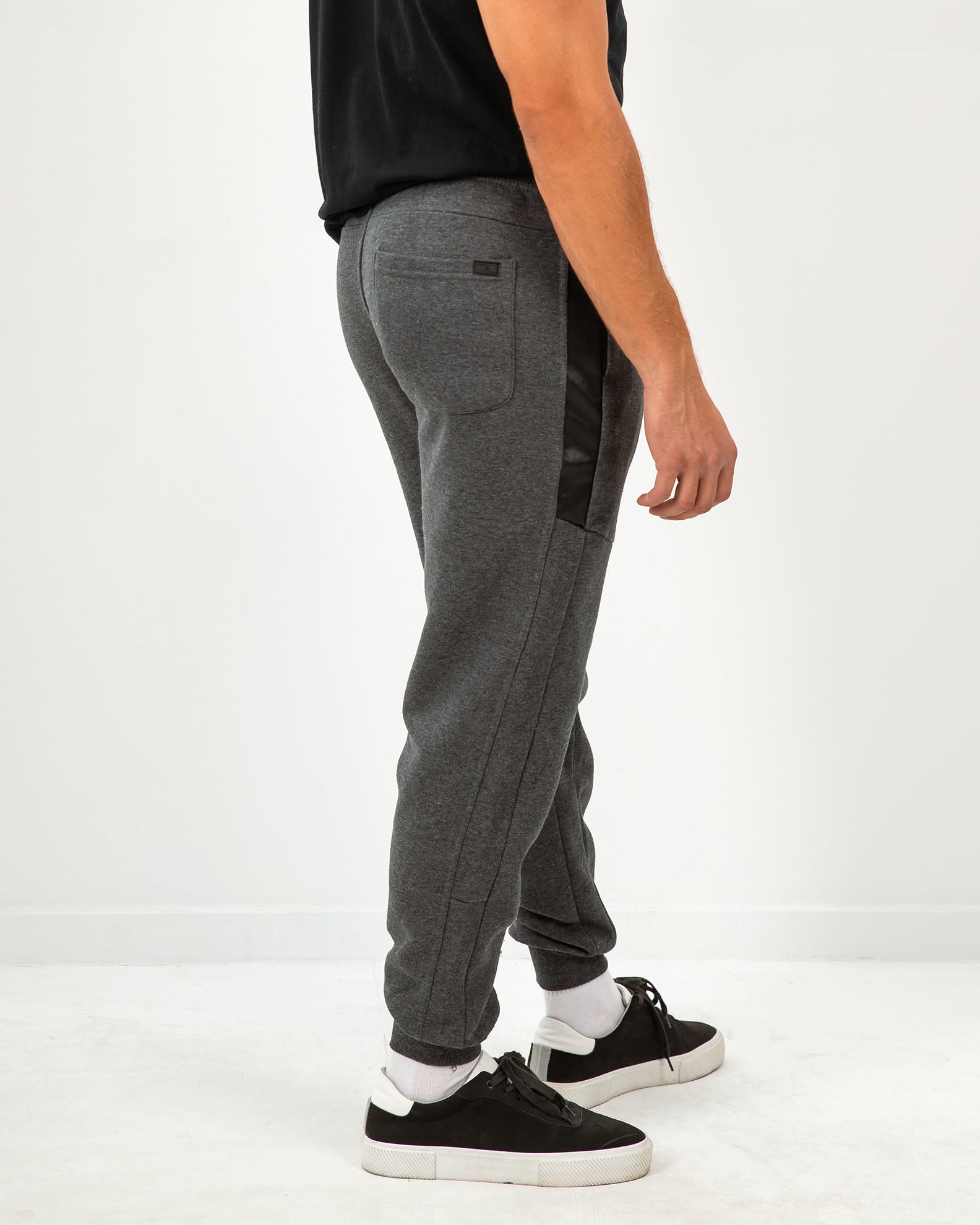 Men's Jogger Pants with 'Oscar' Leather Detail - ANTRA