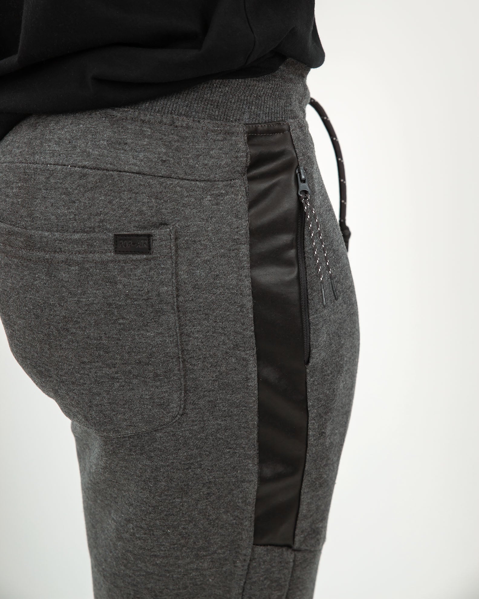 Men's Jogger Pants with 'Oscar' Leather Detail - ANTRA