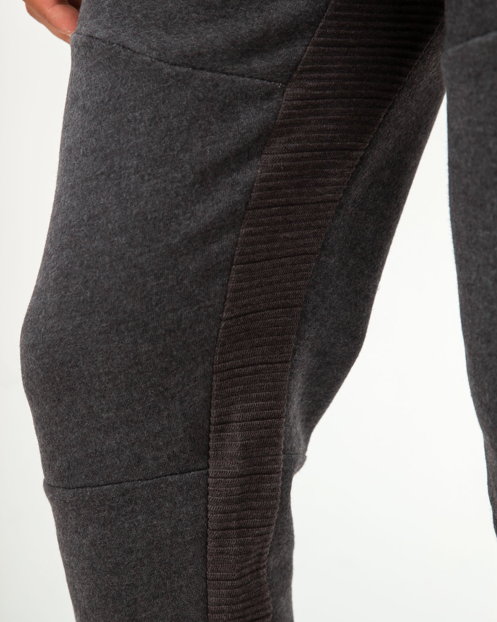 Men's Jogger Pants with Leather Detail 'Lefteris'-ANTRA