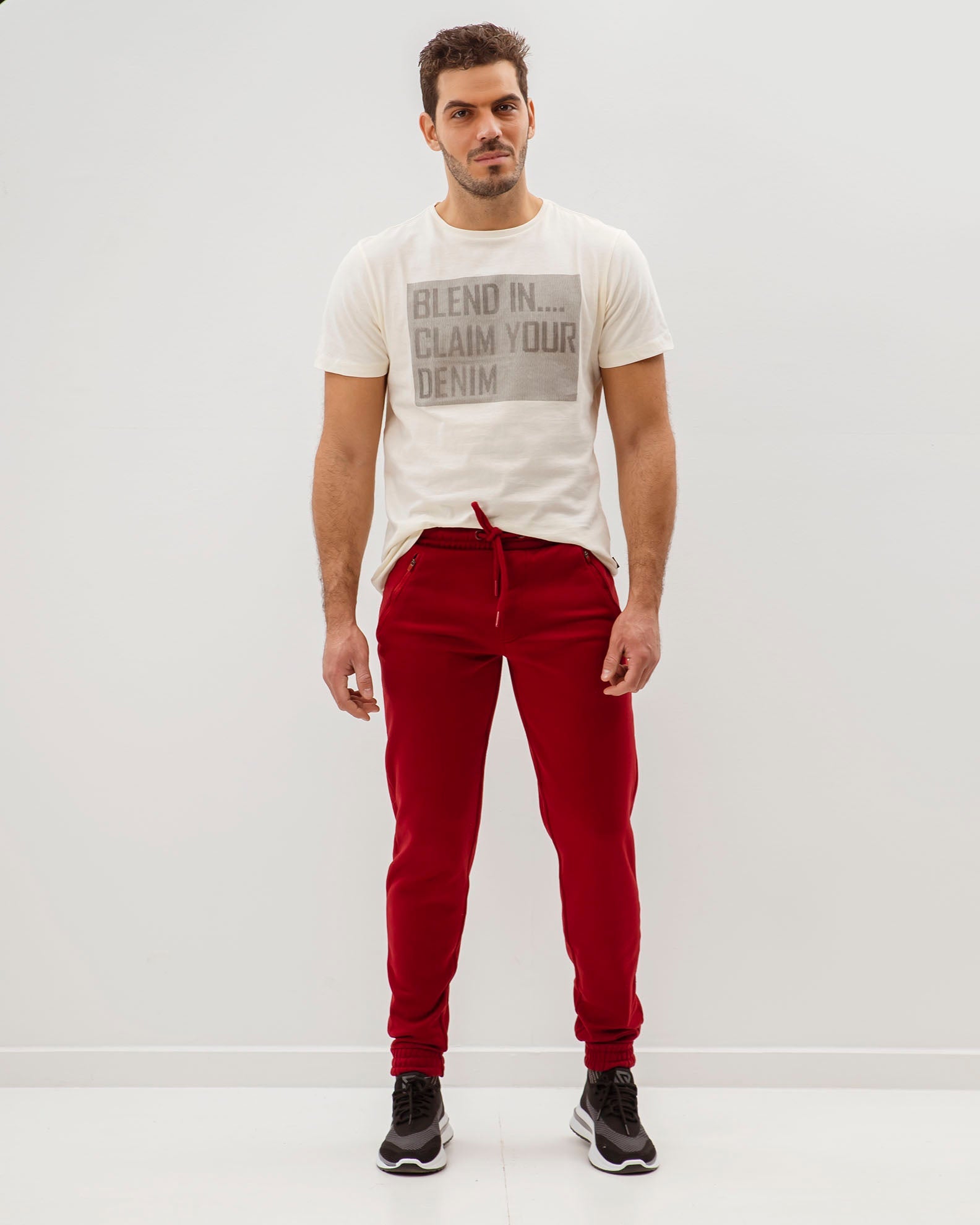 Men's Jogger Pants 'Minoas'-BORDEAUX