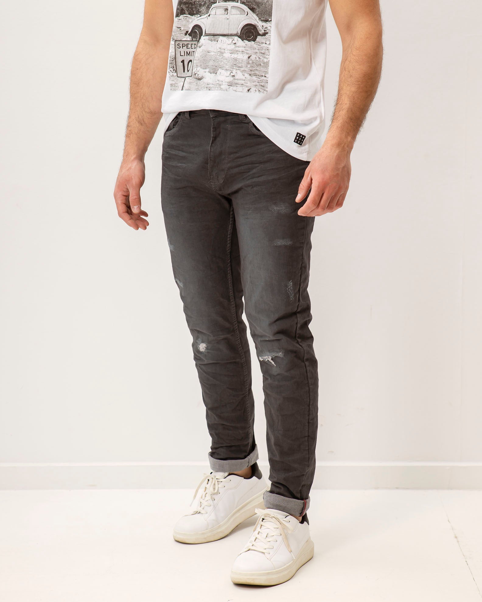 Men's denim pants 'Maverick'-GREY