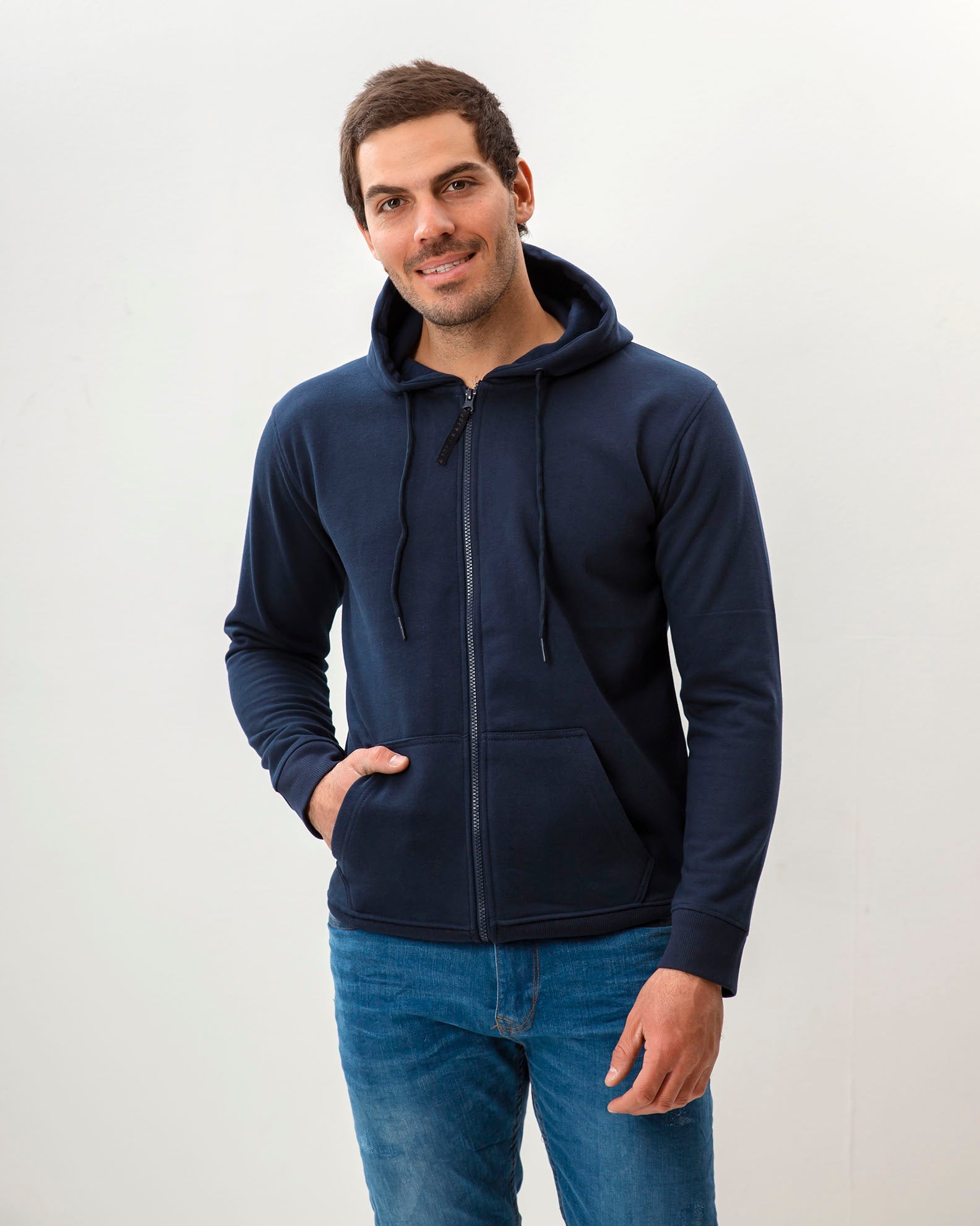 Men's hooded sweatshirt 'Bruno'-BLUE