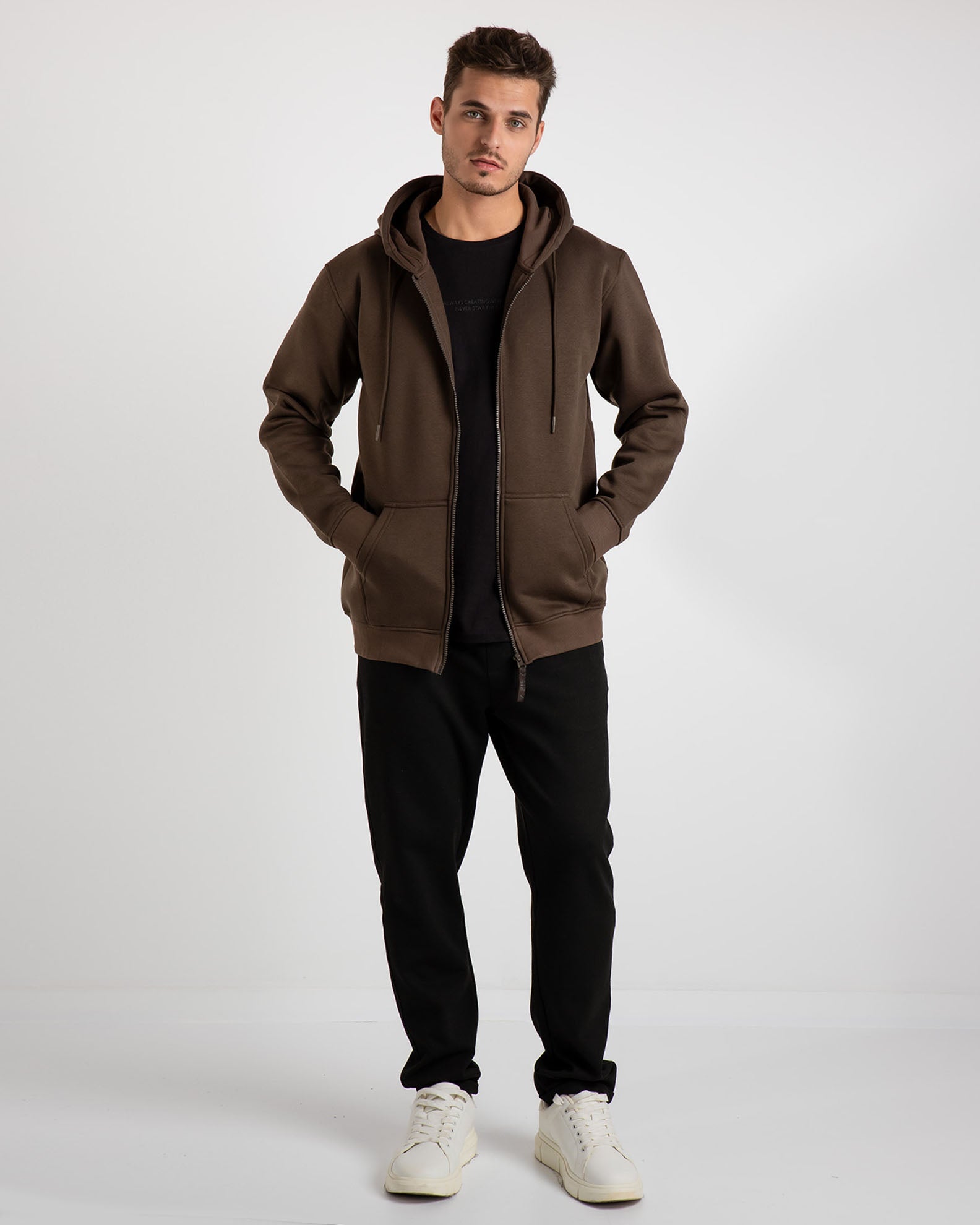 Men's 'Bruno' hooded sweatshirt-dkhaki