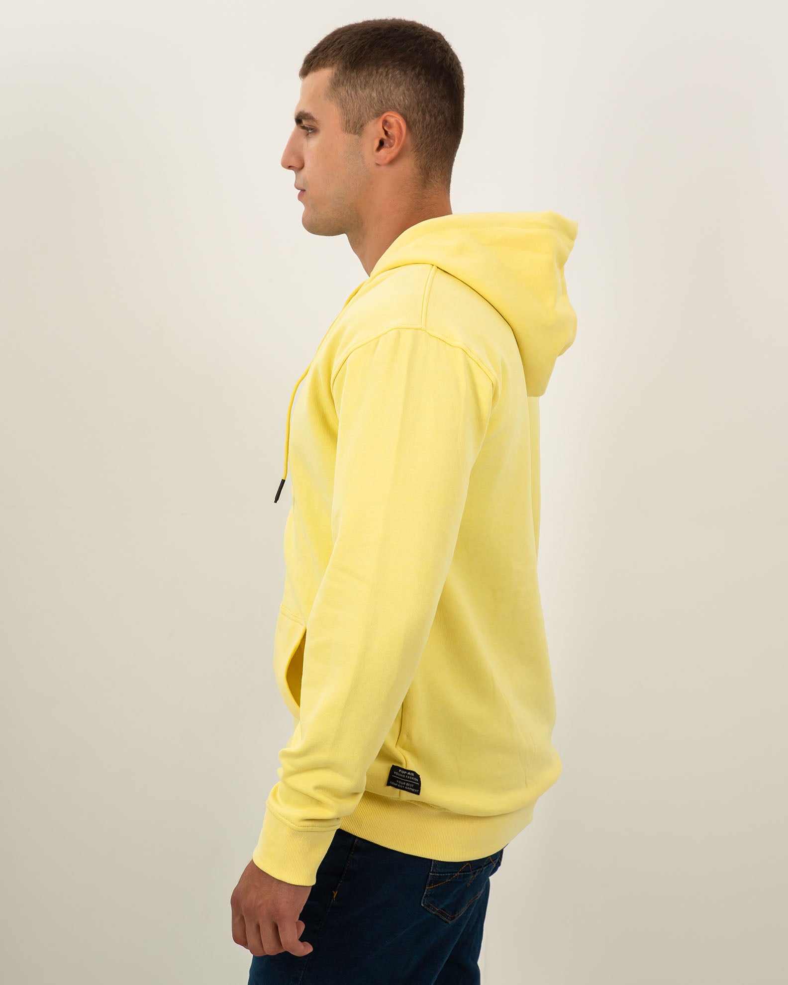 Men's hooded sweatshirt 'Bruno'-YELLOW