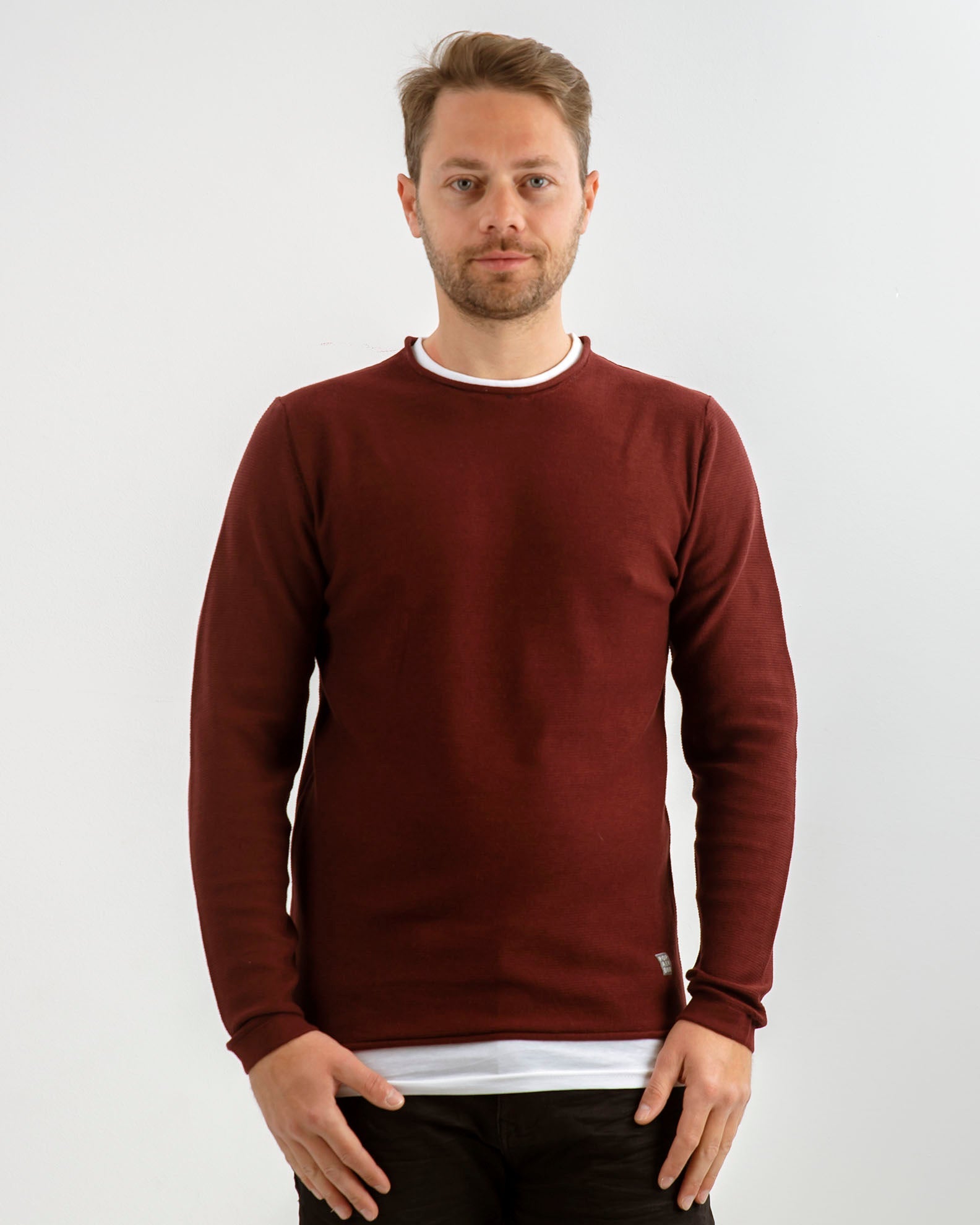 Men's Knitted 'Babis'-BORDEAUX