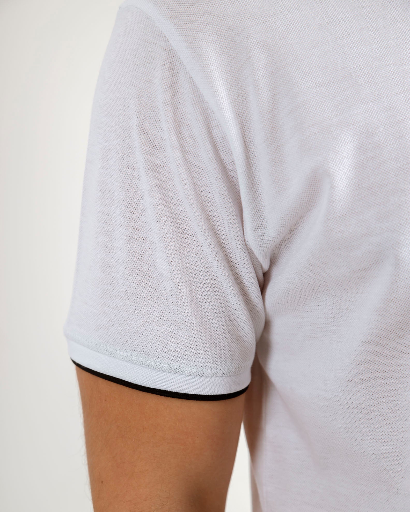 Men's Short Sleeve Pique T-Shirt 'Fisser'-WHITE