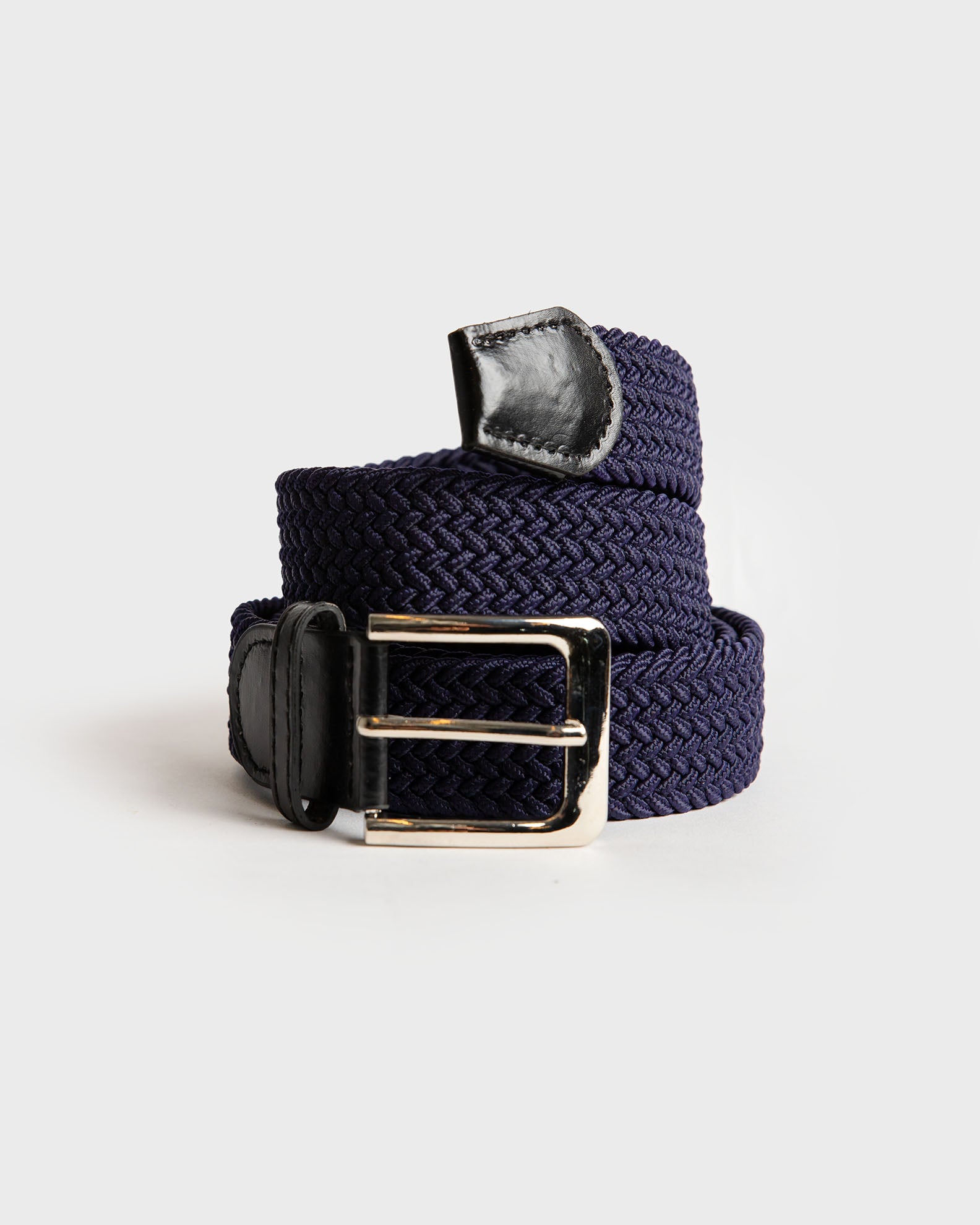 Ανδρική Ελαστική Πλεκτή Ζώνη "Knitted elastic belt"-BLUE NAVY