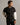 Men's 'Santos' Button Up Sweatshirt-BLACK