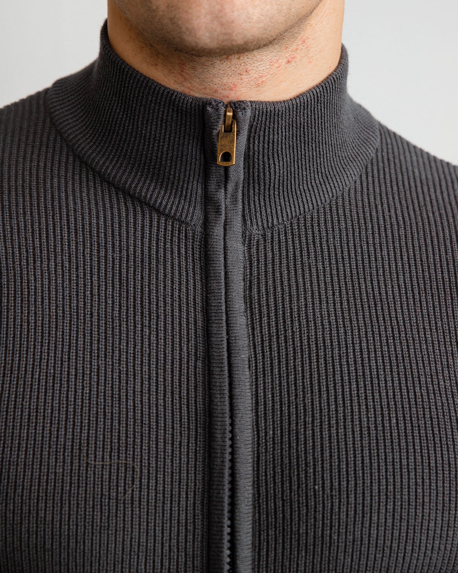 Men's Knitted Cardigan with Zipper 'Salvador'-ANTRA