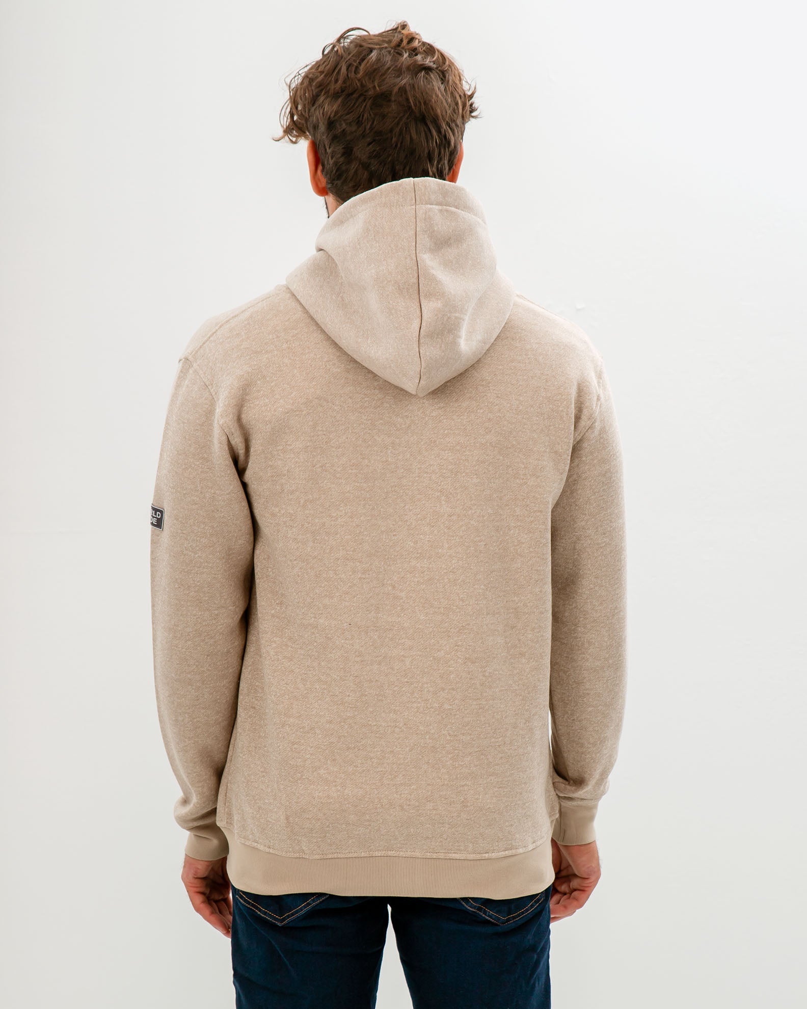 Men's Hooded Sweatshirt 'Giovanni'-BEIGE MELANGE