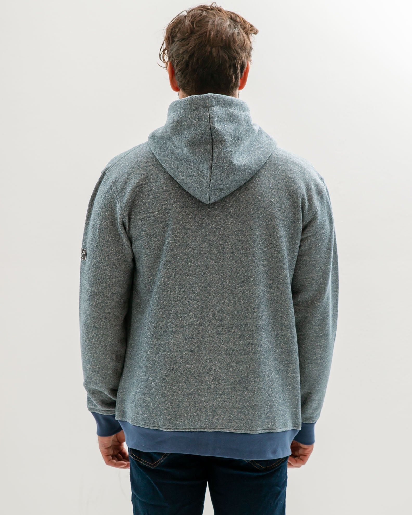 Men's Hooded Sweatshirt 'Giovanni'-BLUE MELANGE