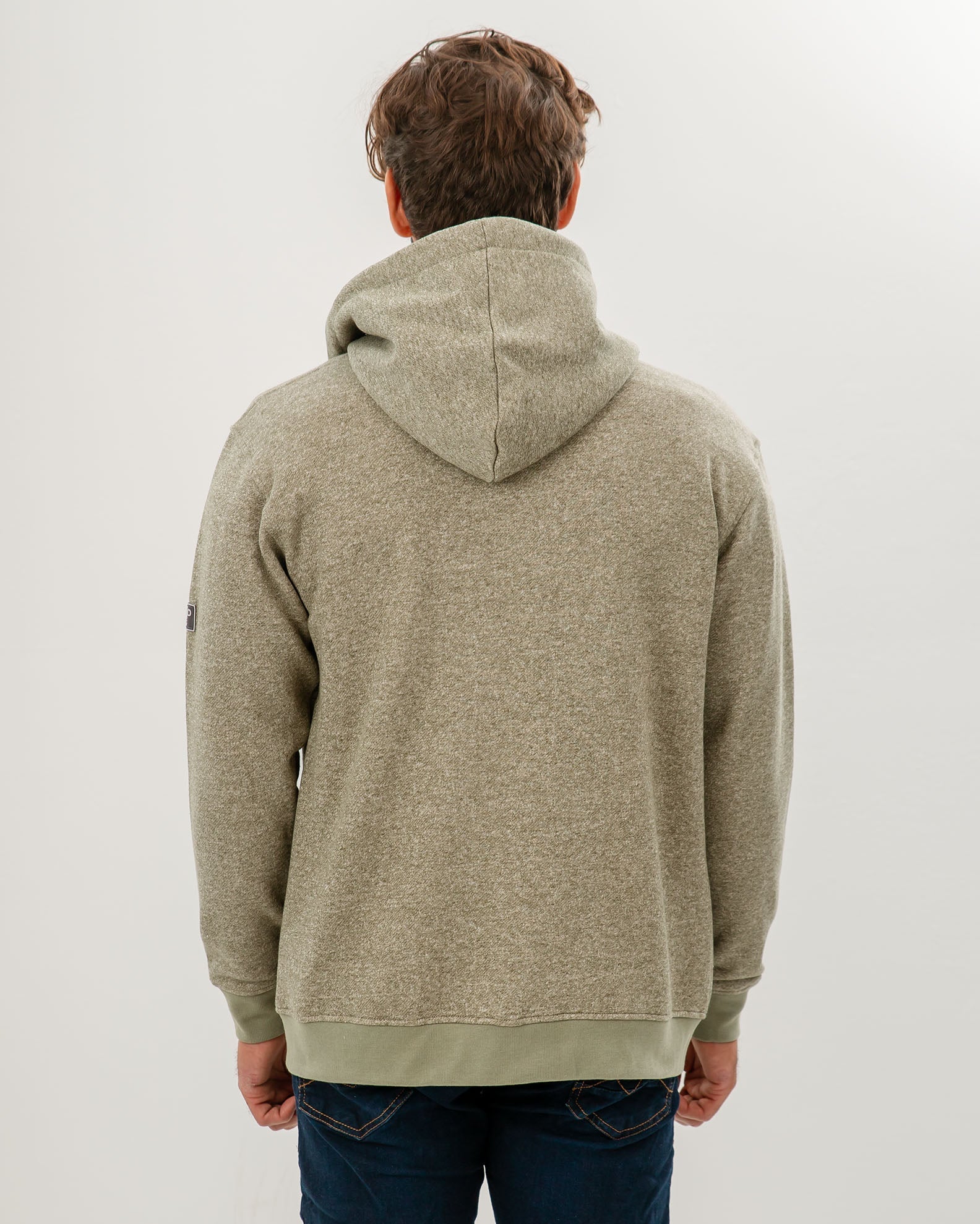 Men's Hooded Sweatshirt 'Giovanni'-KHAKI MELANGE