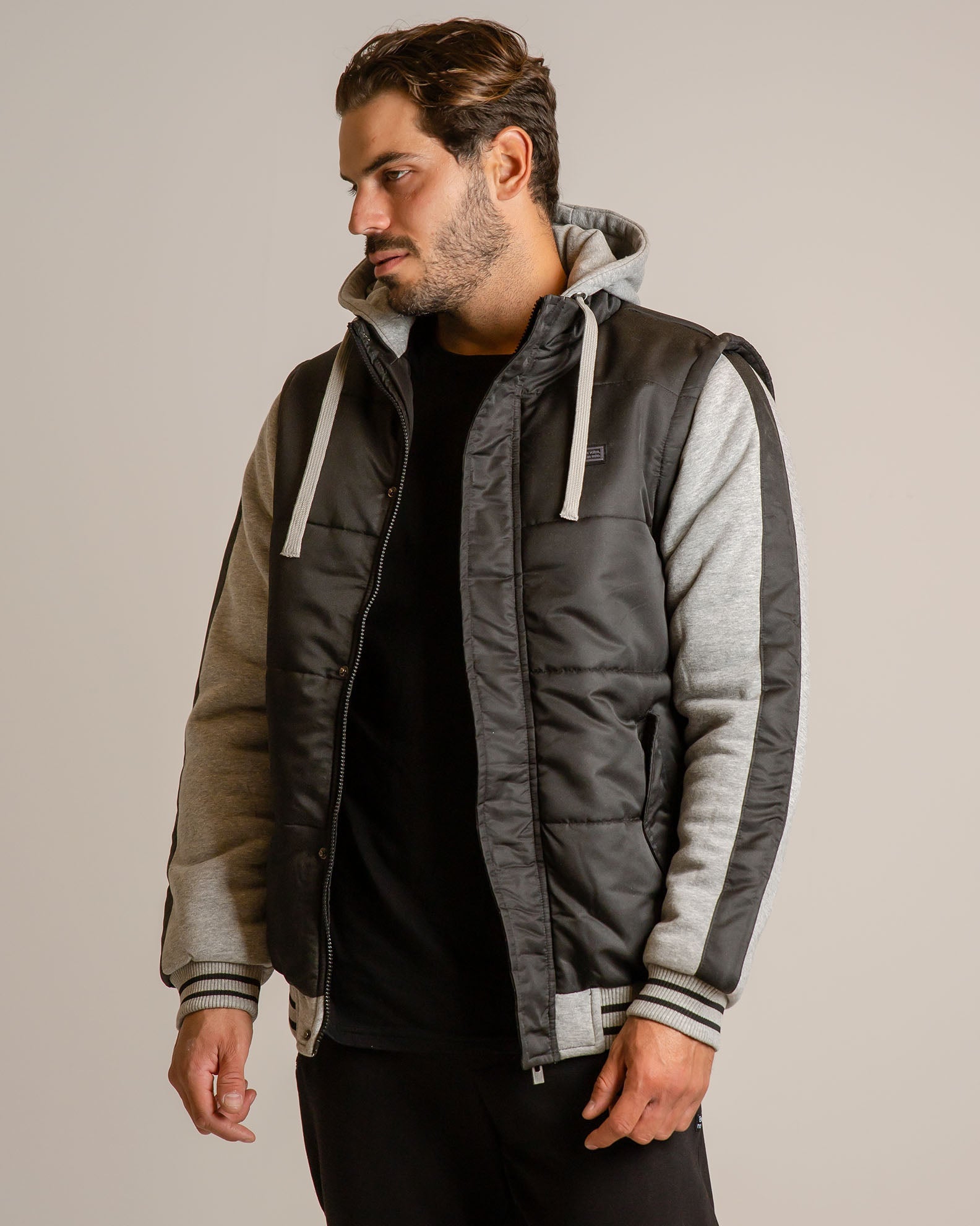 Men's Padded Jacket 'Jayson'-BLACK