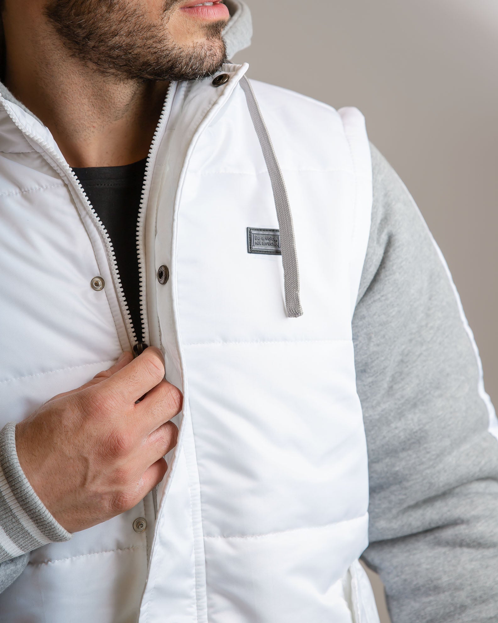 Men's Padded Jacket 'Jayson'-OFFWHITE