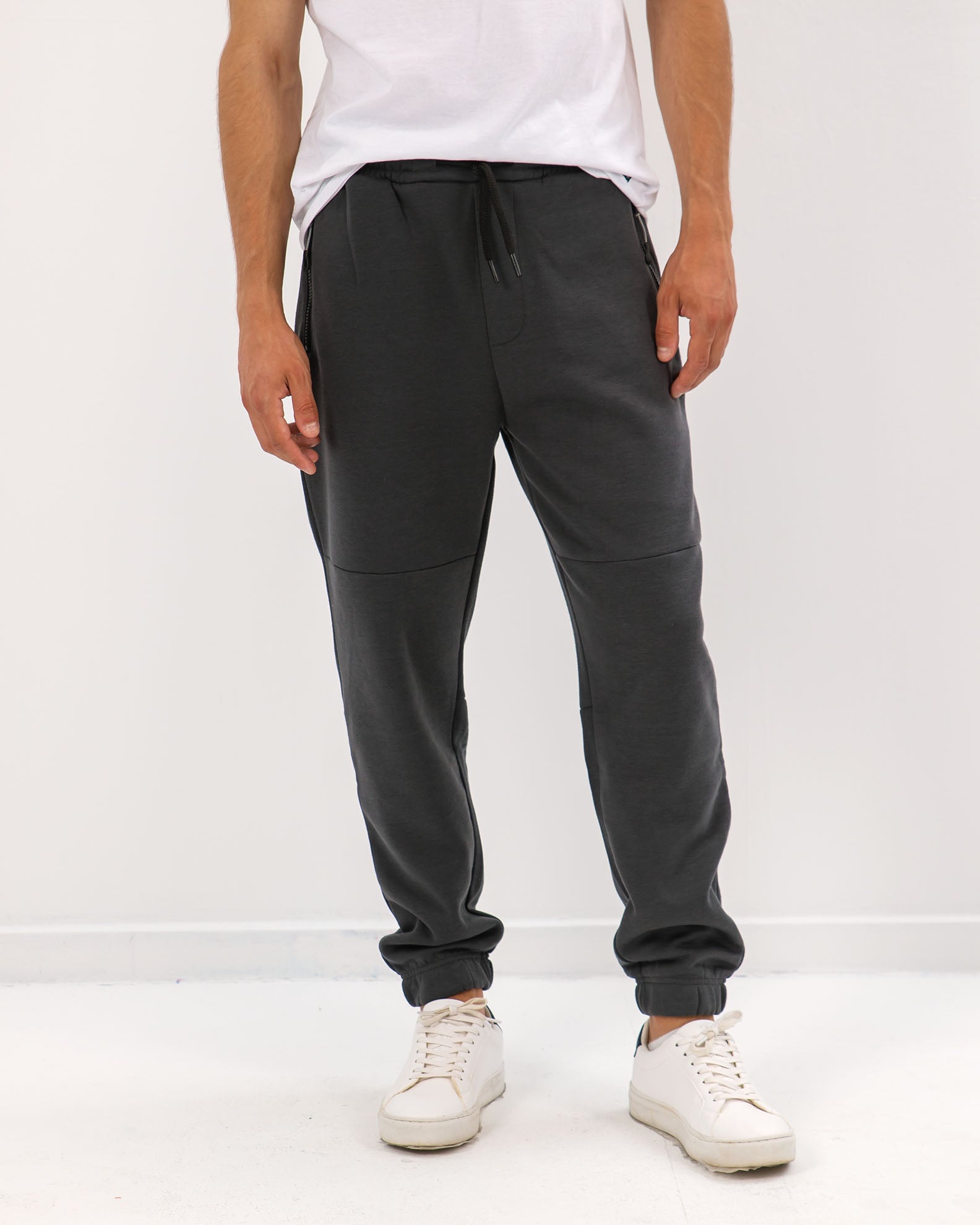 Men's Sweatpants with Elasticated 'Rocky' Trim - ANTRA