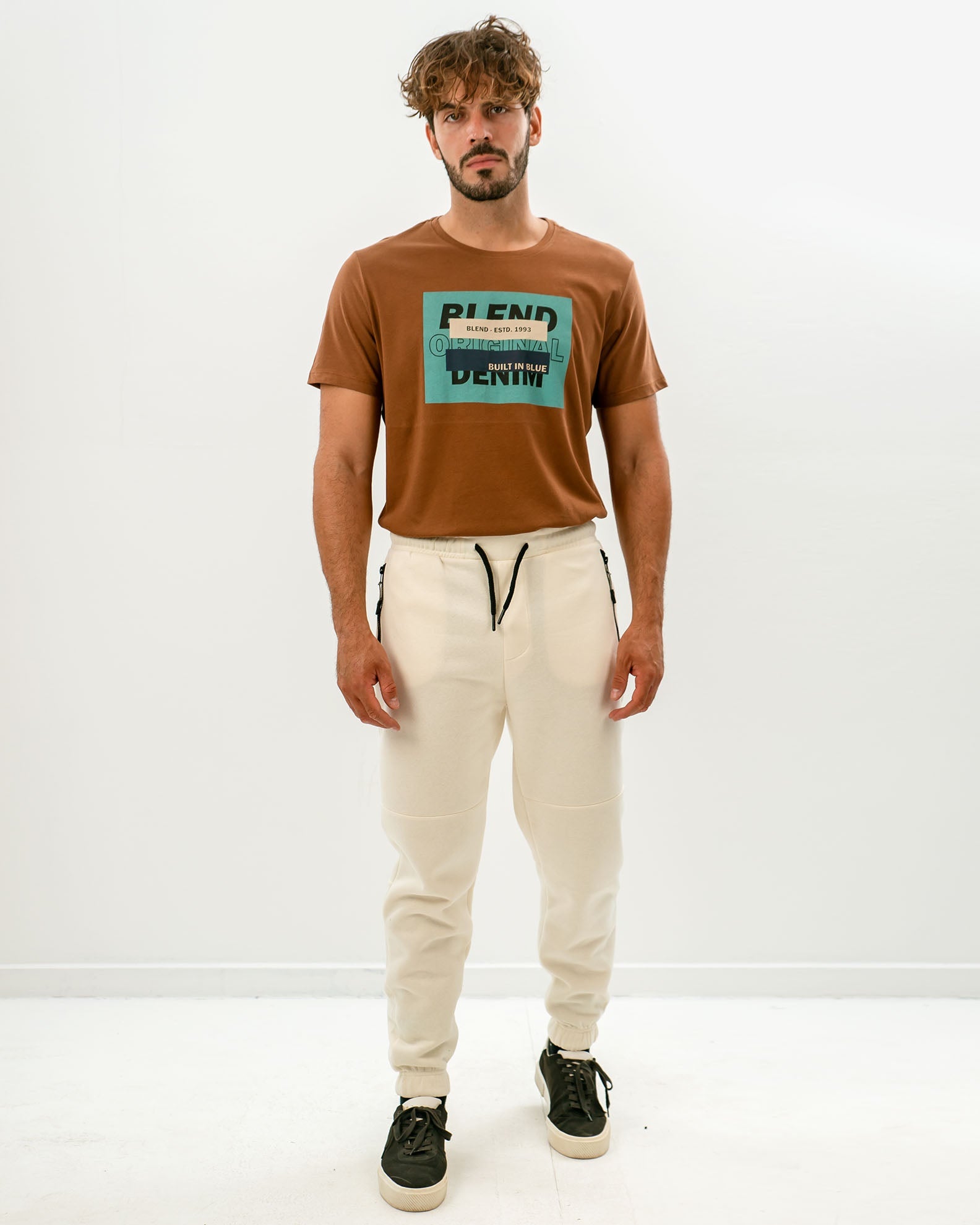 'Rocky' Elastic Hem Sweatpants for Men-OFFWHITE