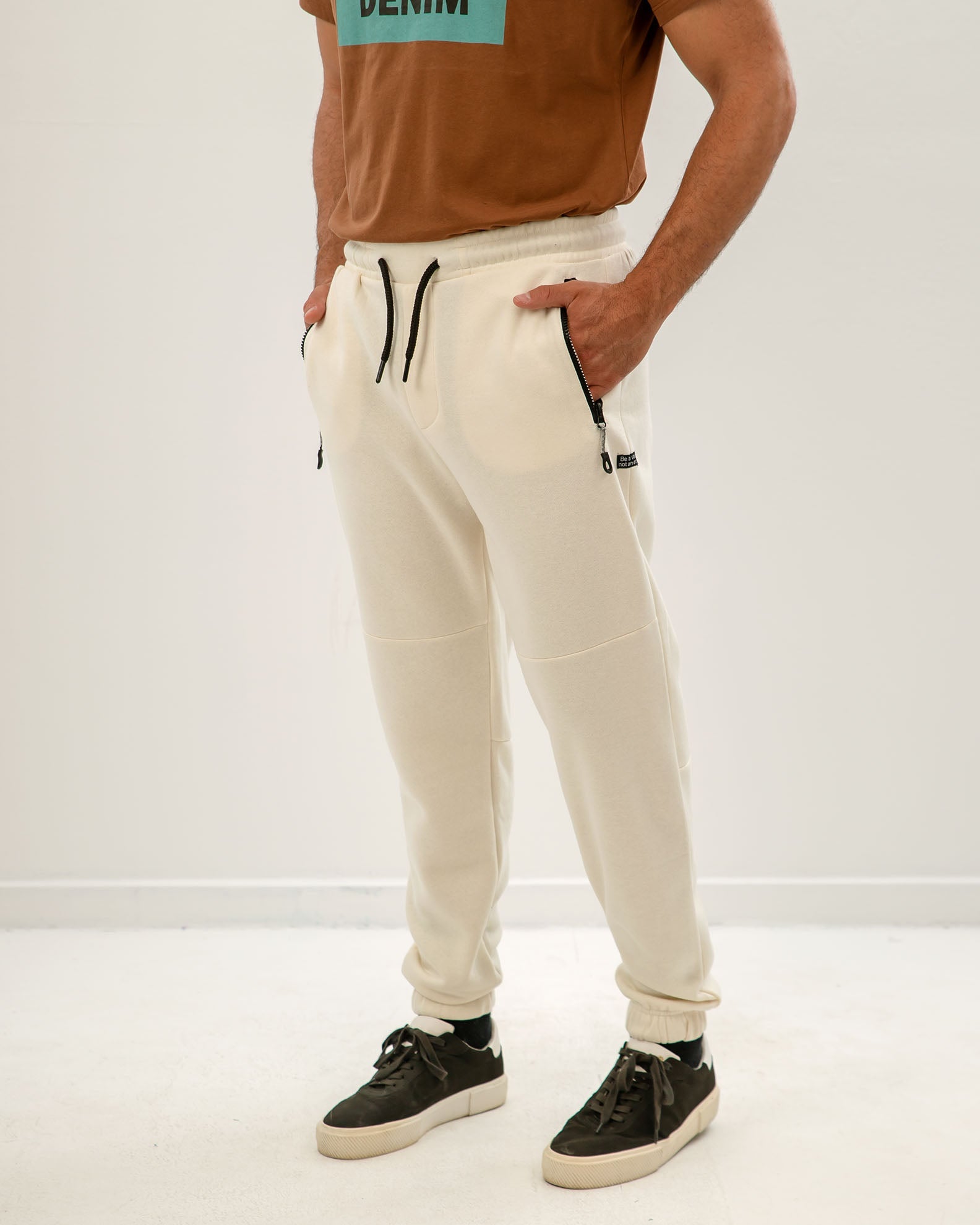 'Rocky' Elastic Hem Sweatpants for Men-OFFWHITE