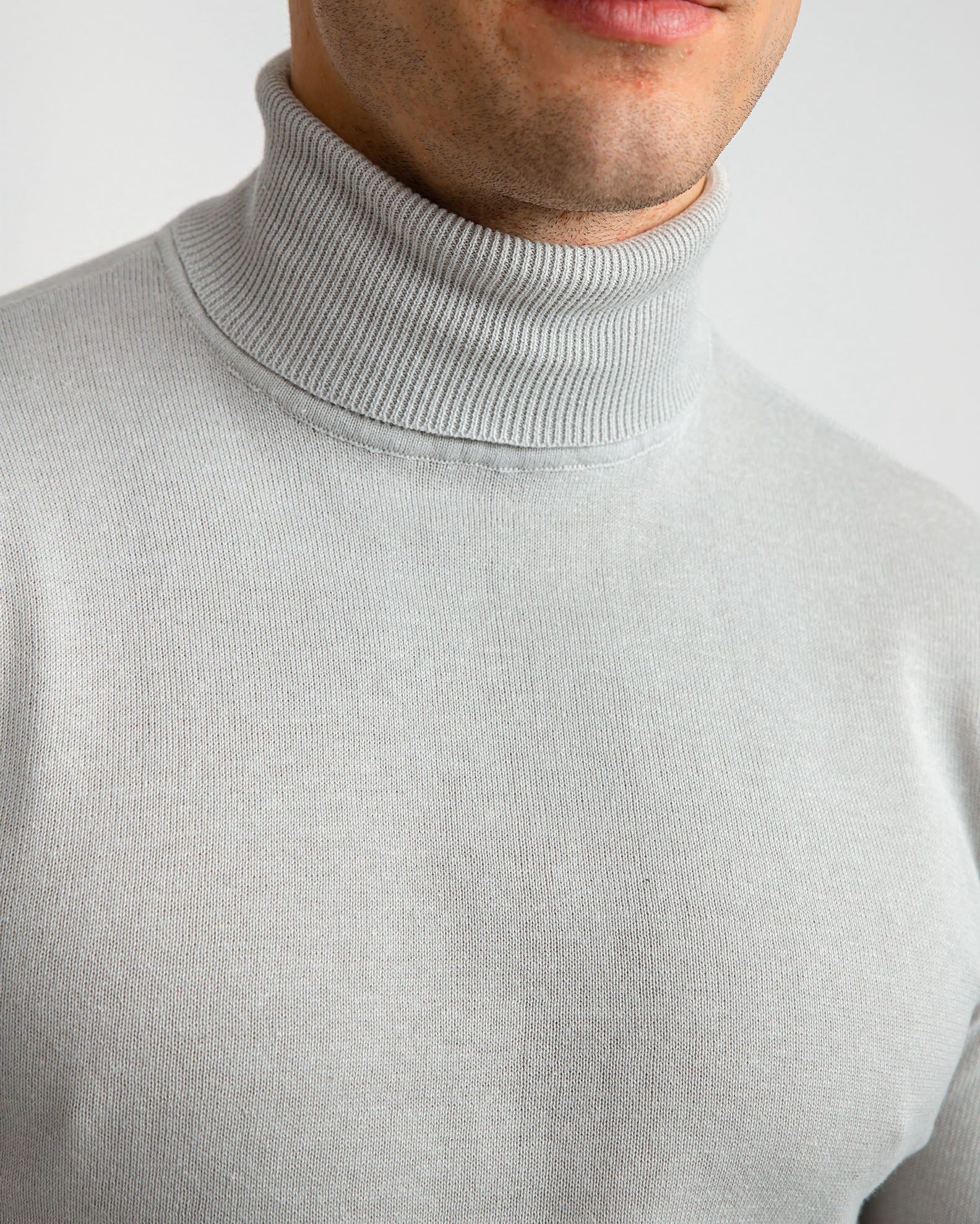 Men's 'Dante' Turtleneck Sweater-GREY LIGHT