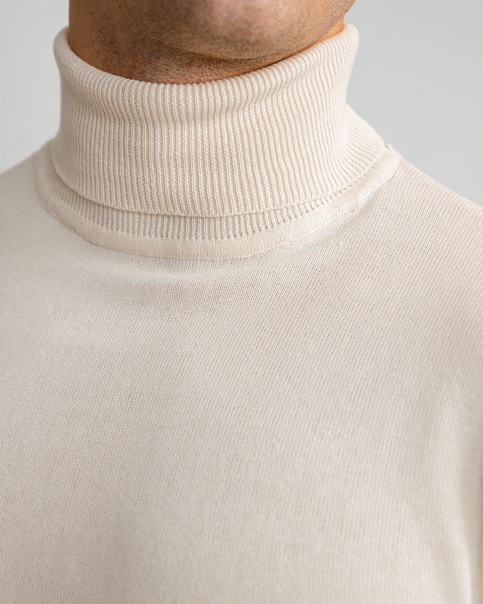 Men's 'Dante' Turtleneck Sweater-OFFWHITE