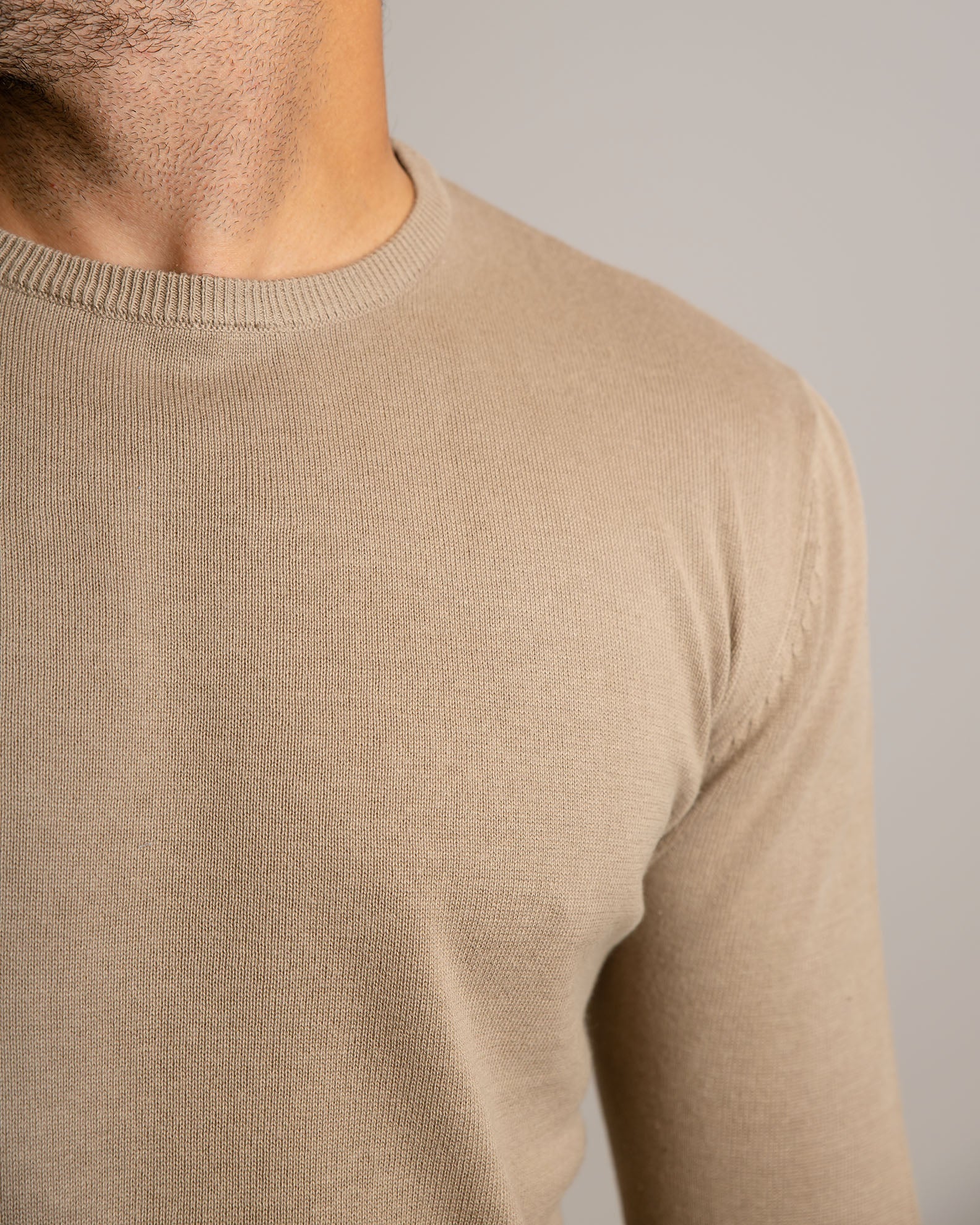 Men's Lightweight Knitted Blouse 'Julian'-BEIGE DARK