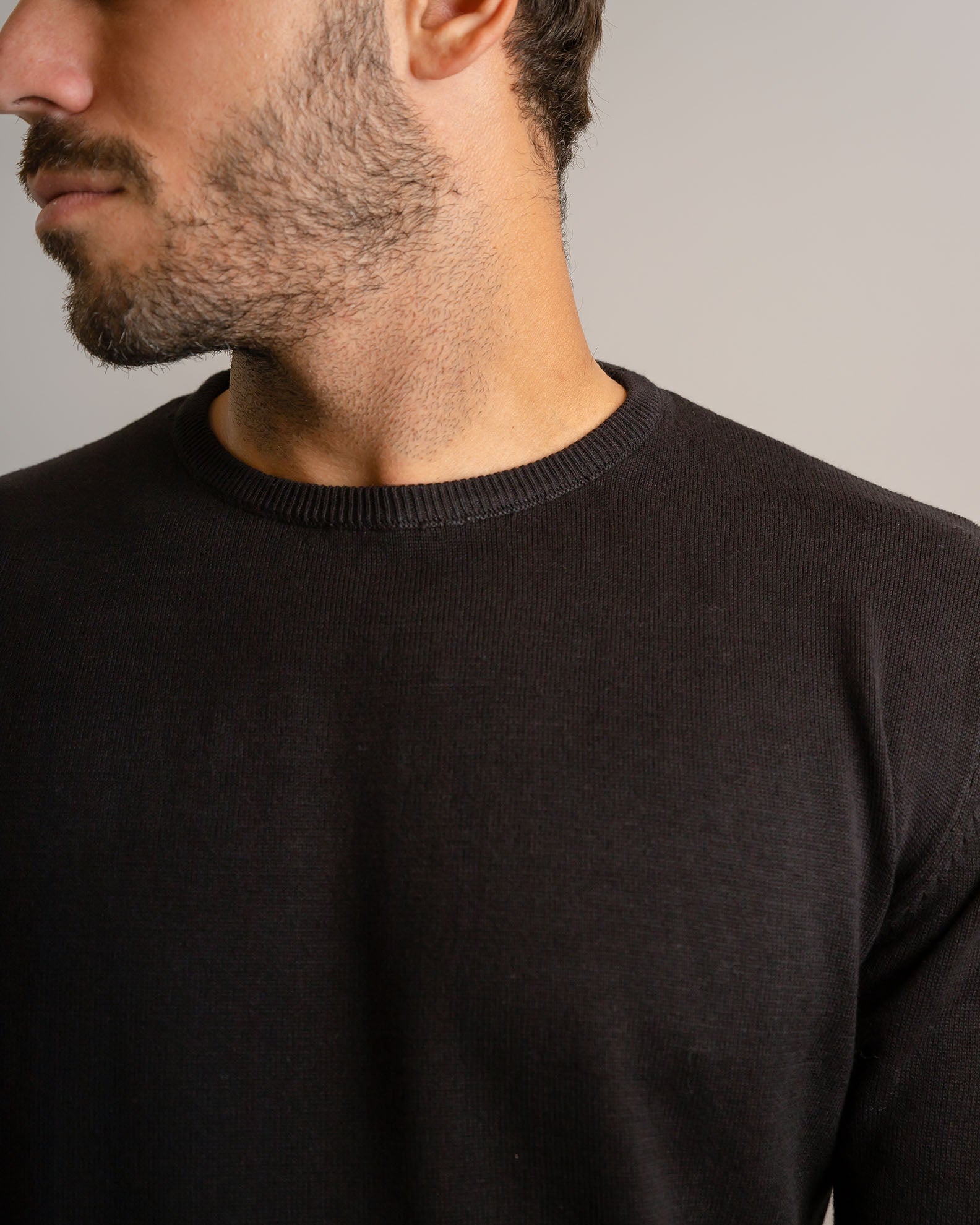 Men's Lightweight Knitted Blouse 'Julian'-BLACK