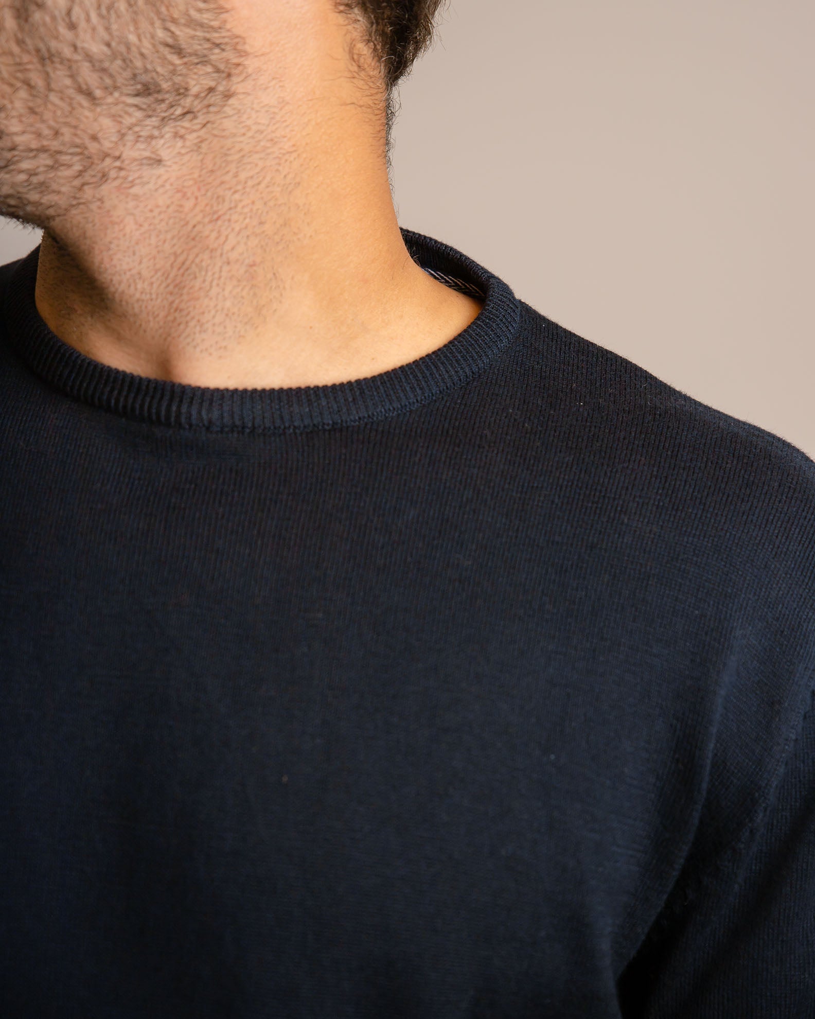 Men's Lightweight Knitted Blouse 'Julian'-BLUE NAVY