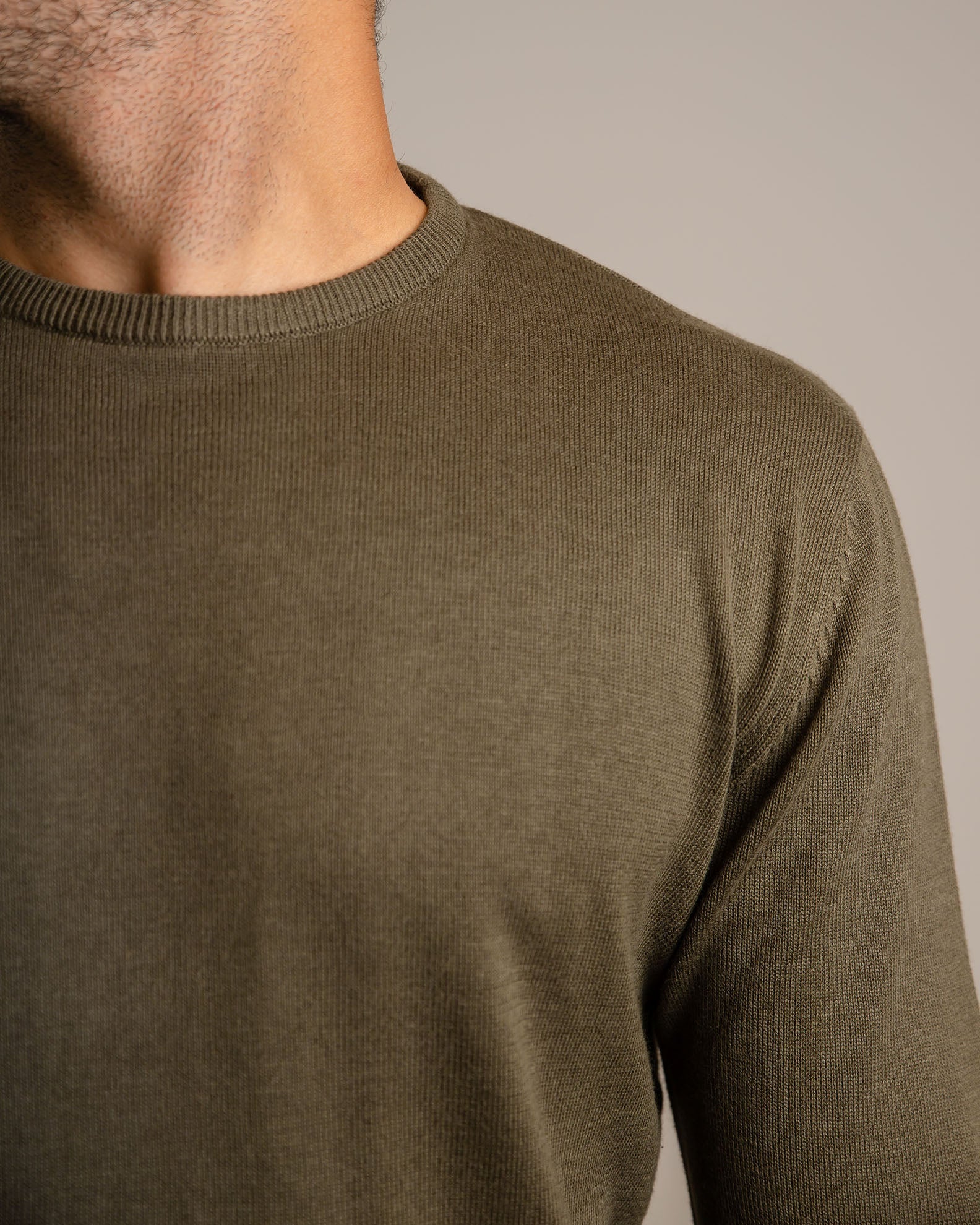 Men's Lightweight Knitted Blouse 'Julian'-KHAKI