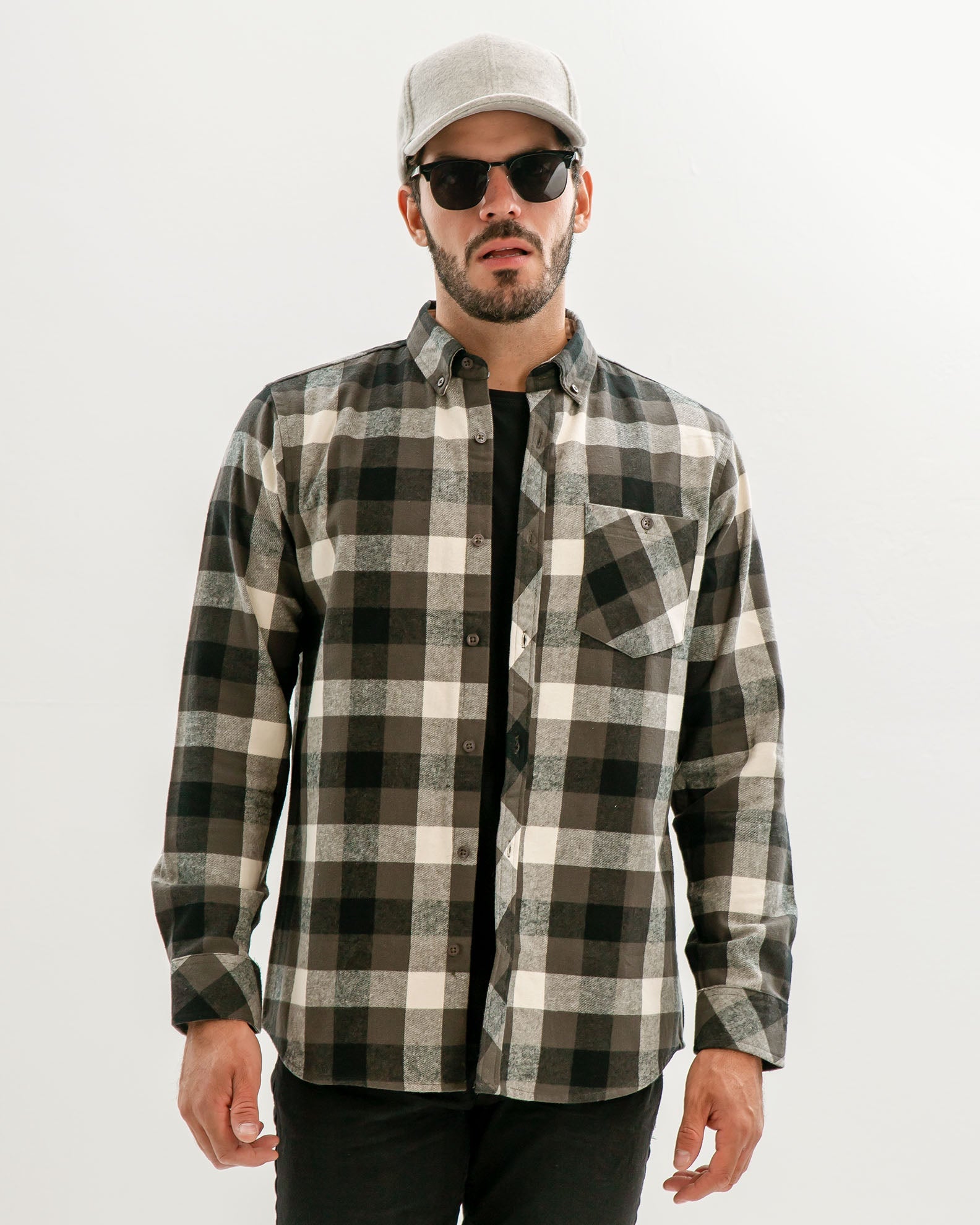 Men's Shirt with Plaid Pattern 'Pablo'-COMB.9