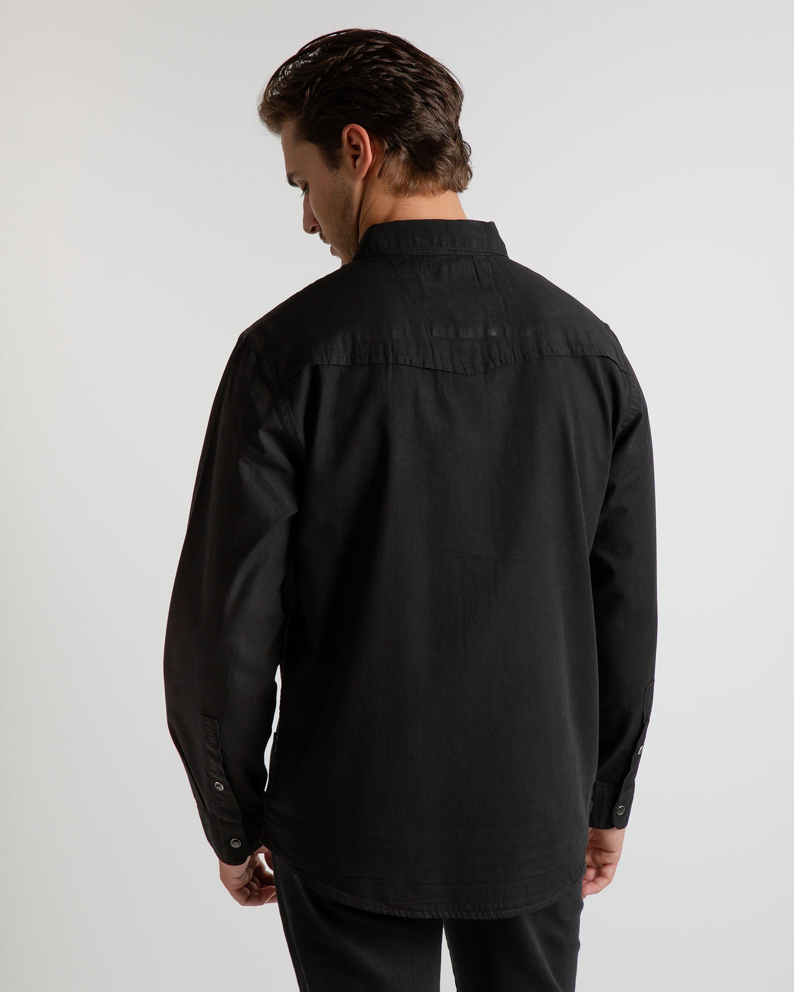 Men's Shirt with Pockets 'Ramiro'-BLACK