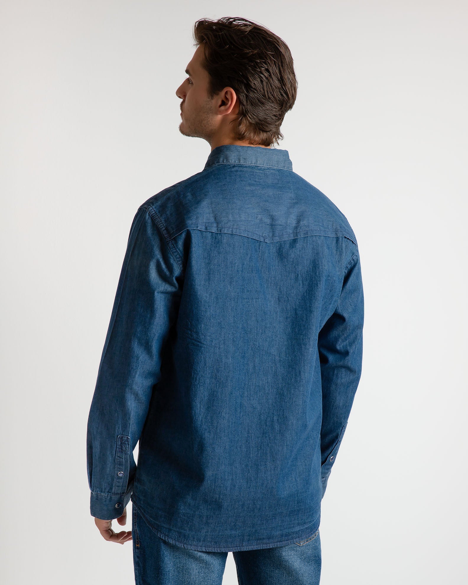 Men's Shirt with Pockets 'Ramiro'-BLUE DENIM