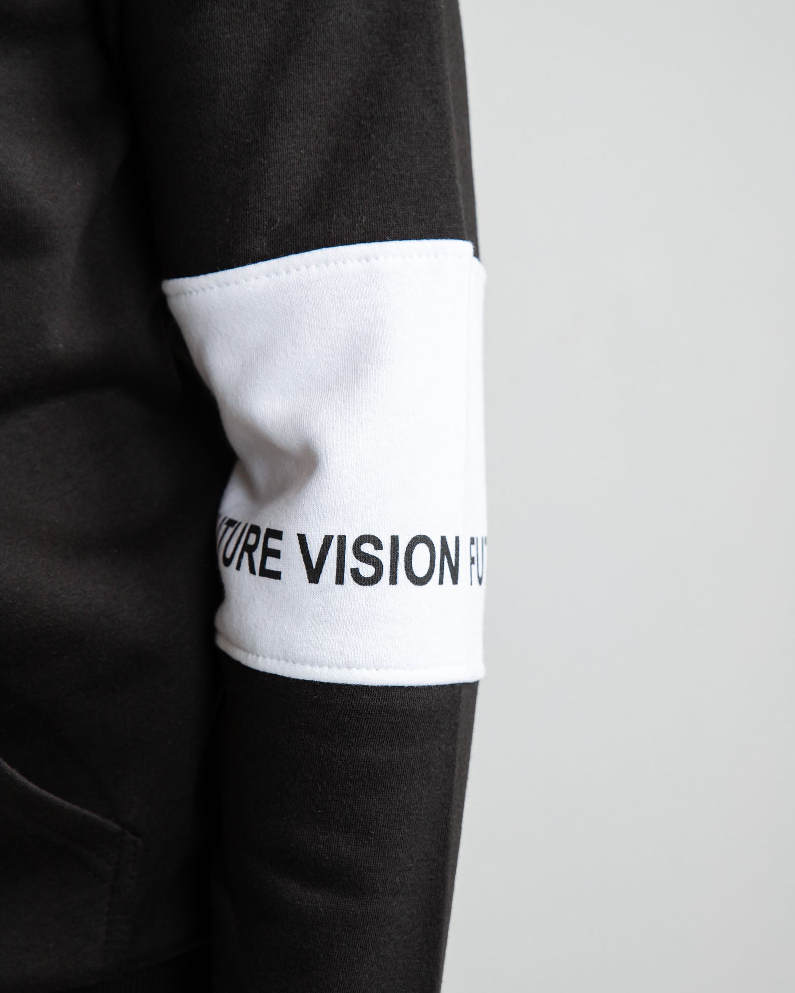 Men's Hoodie with 'Future Vision' Print-BLACK