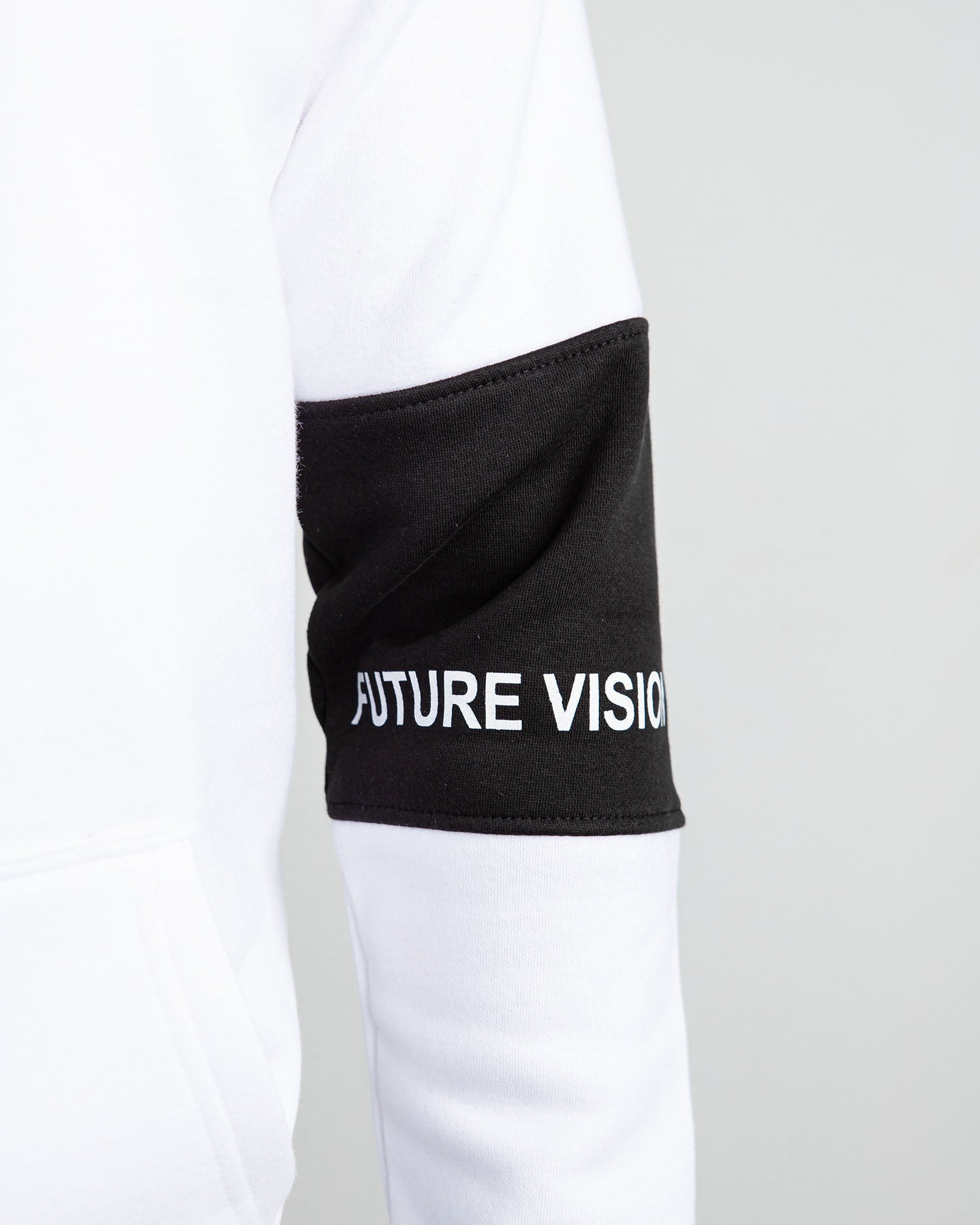 Men's Hoodie with 'Future Vision' Print-WHITE