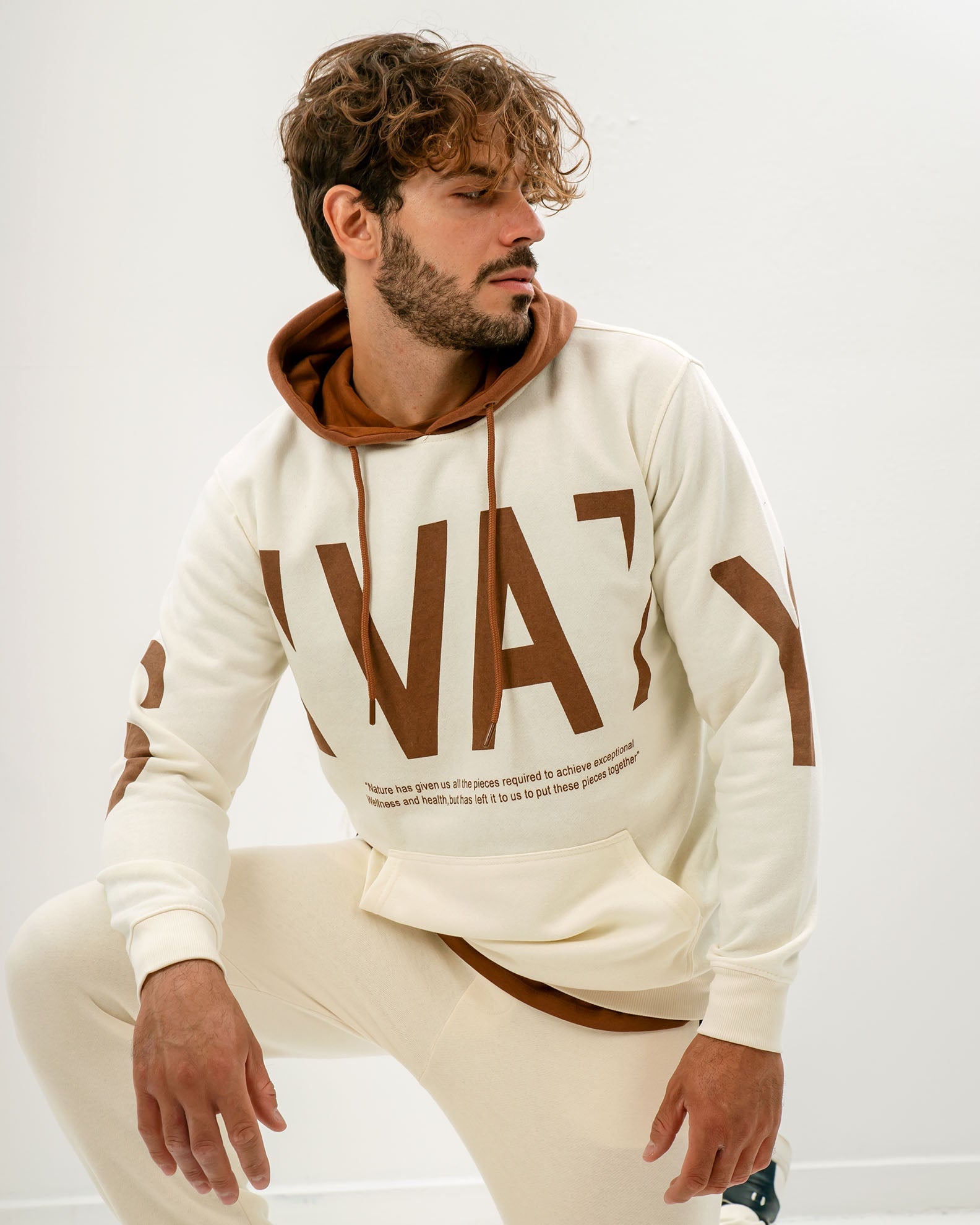 Men's Hoodie with 'Swaty' Print-COMB.1