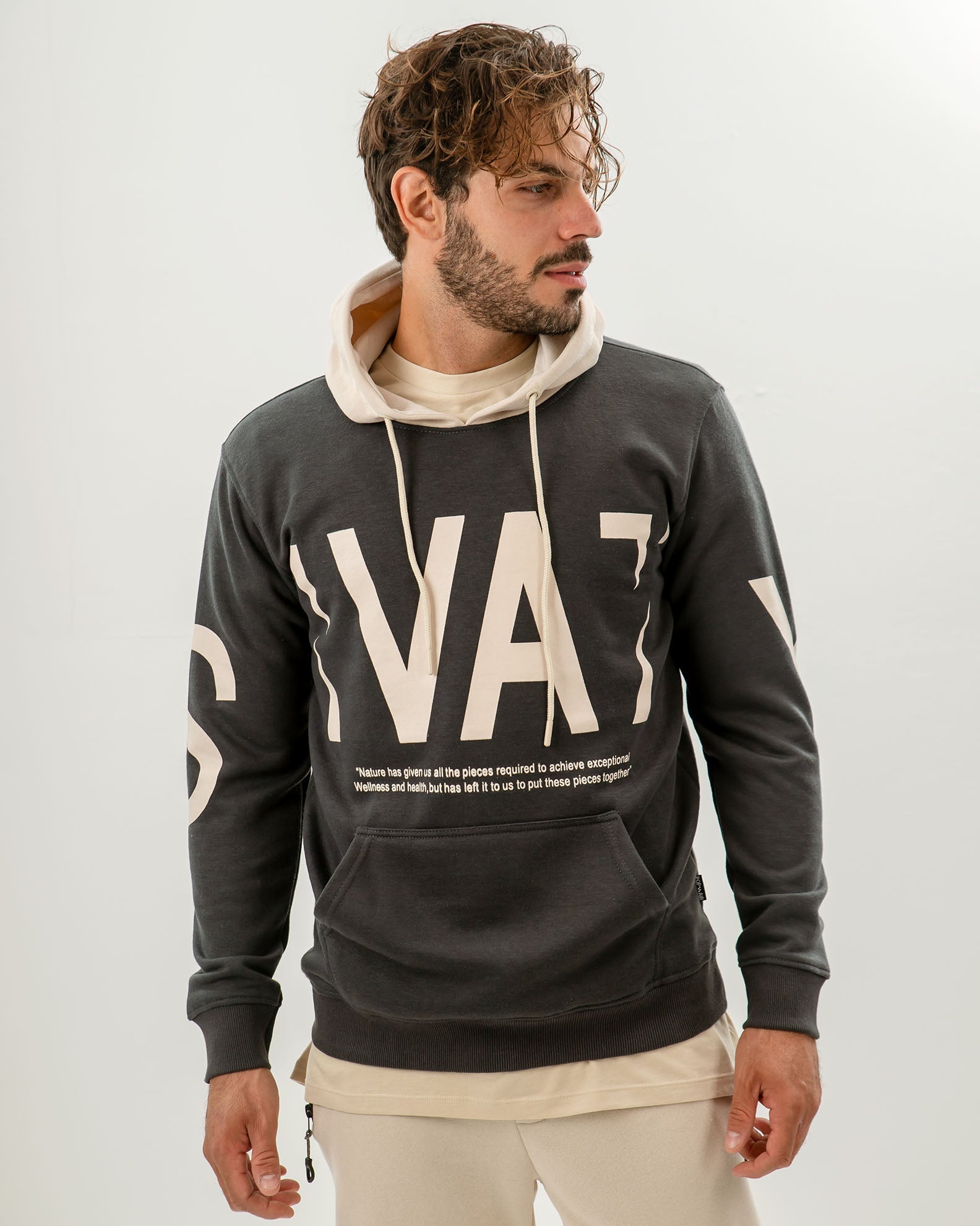 Men's Hoodie with 'Swaty' Print-COMB.2