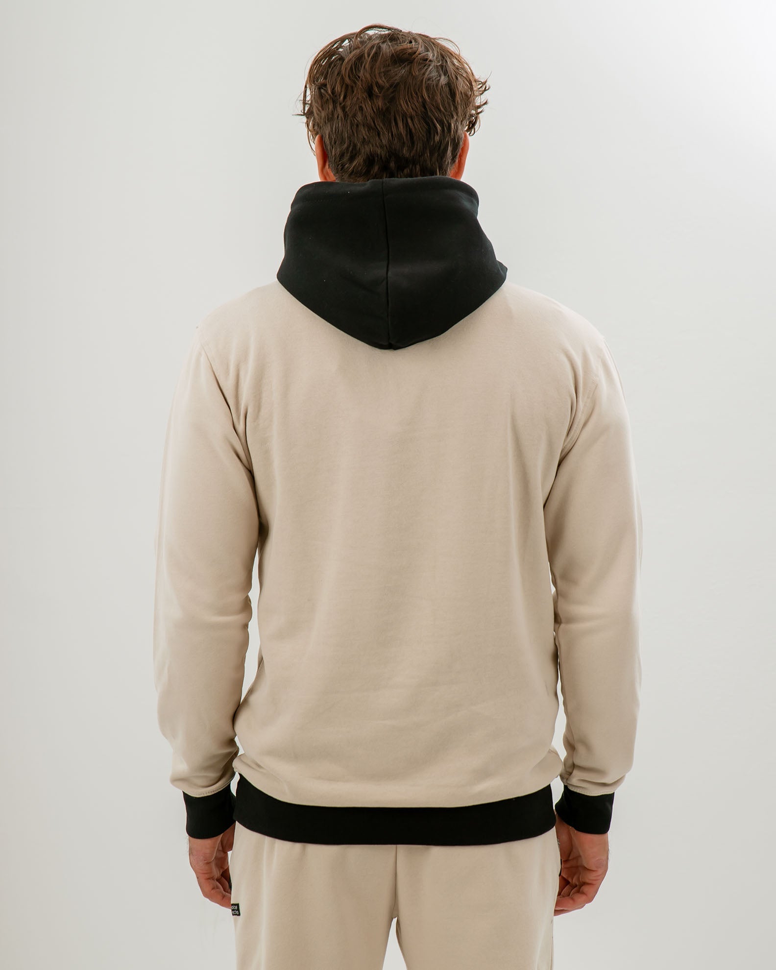 Men's Hoodie with 'California' Print-BEIGE