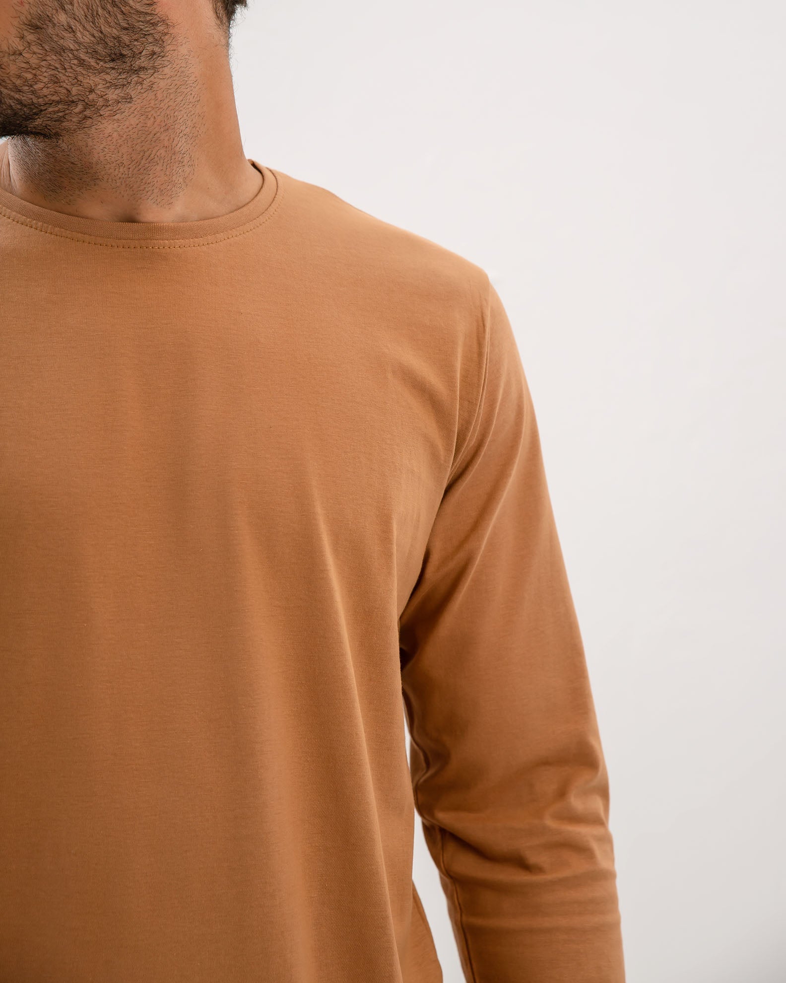 Men's Long Sleeve 'Bill' Blouse-CAMEL