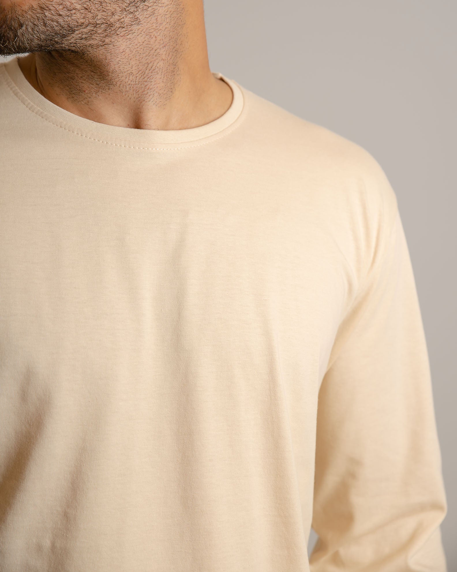 Men's Long-Sleeve Blouse 'Bill'-CREAM