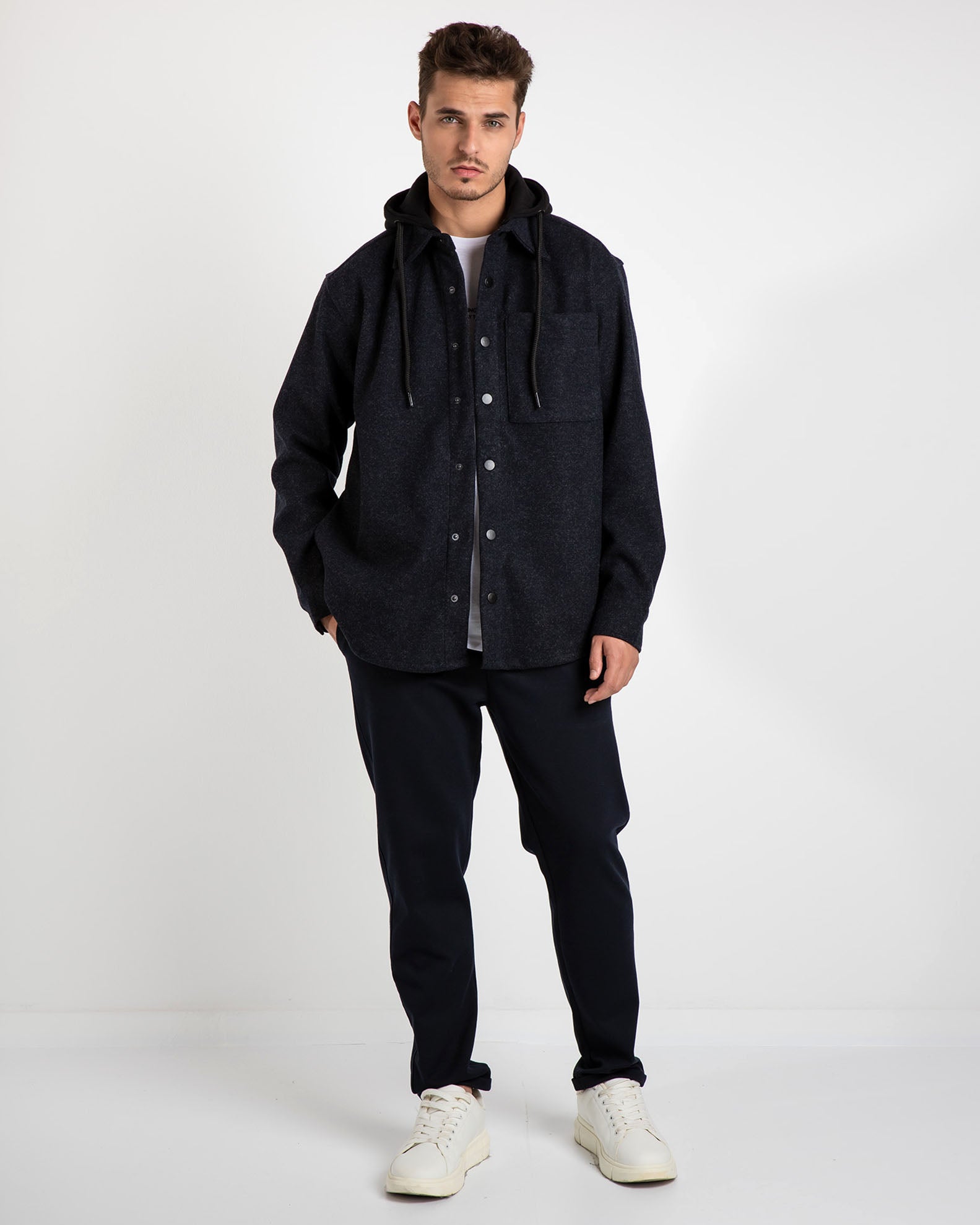 Men's shirt jacket 'Carter'-BLACK