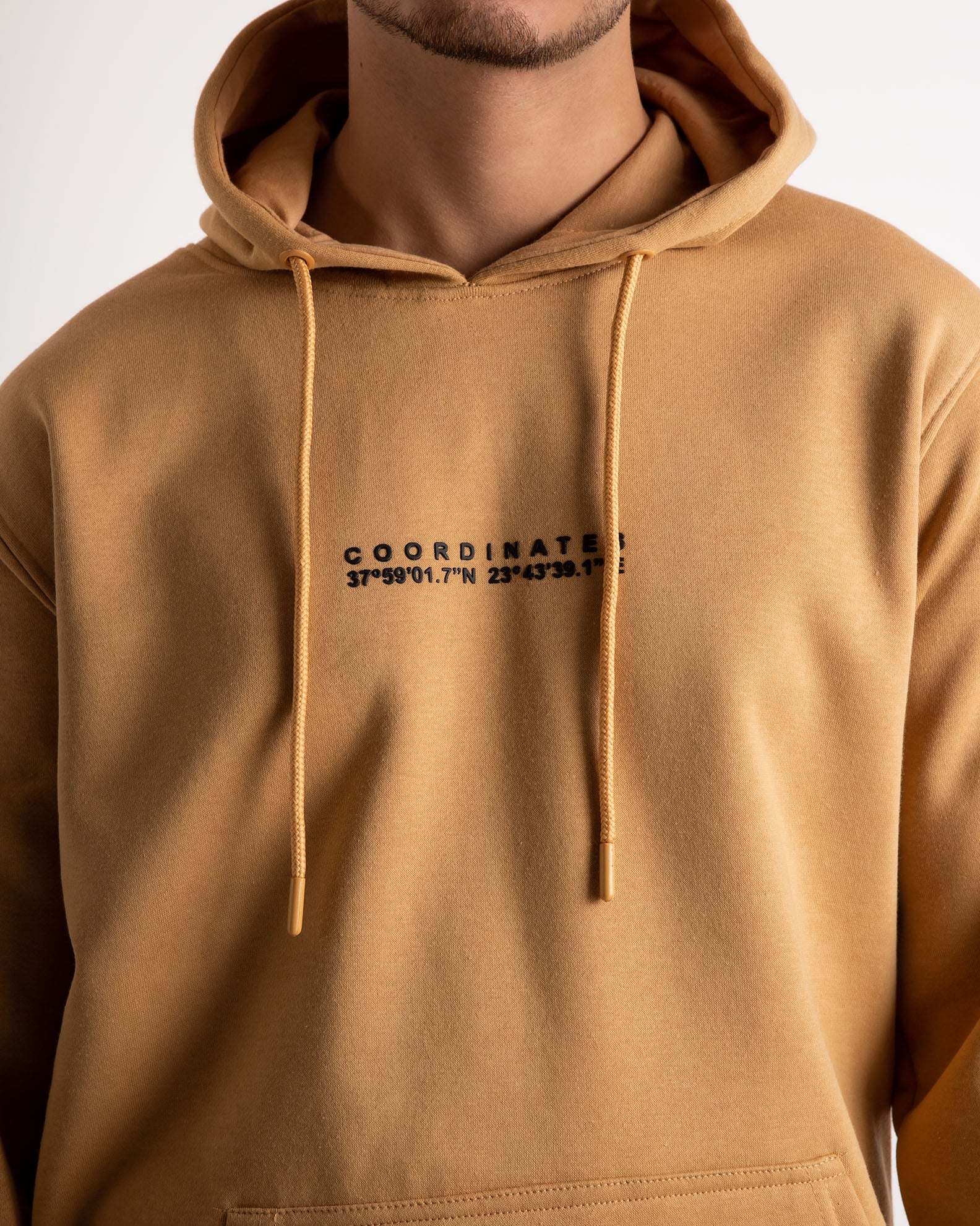 Men's sweatshirt with 'Destination' print - CAMEL