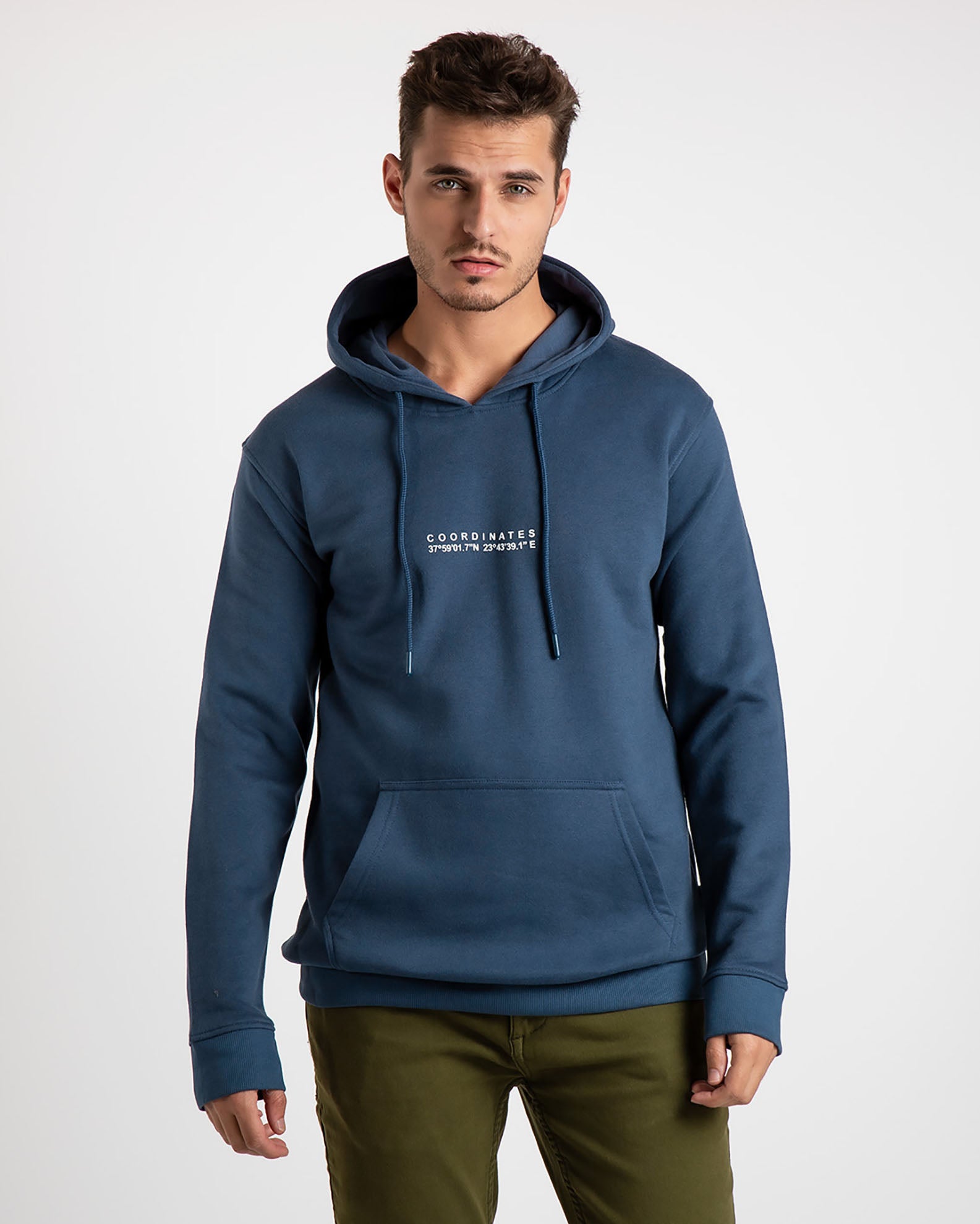 Men's sweatshirt with 'Destination' print-DENIM