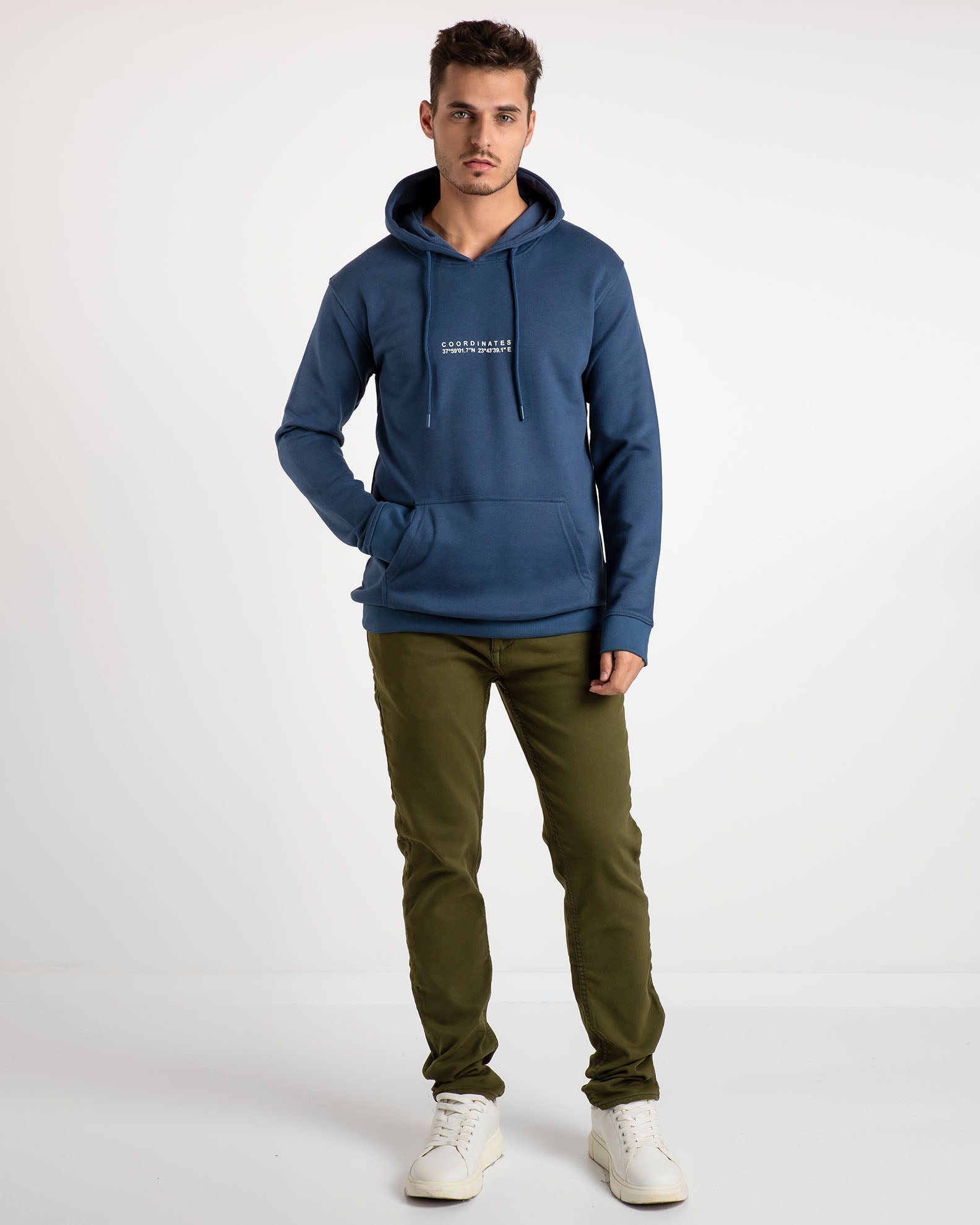 Men's sweatshirt with 'Destination' print-DENIM