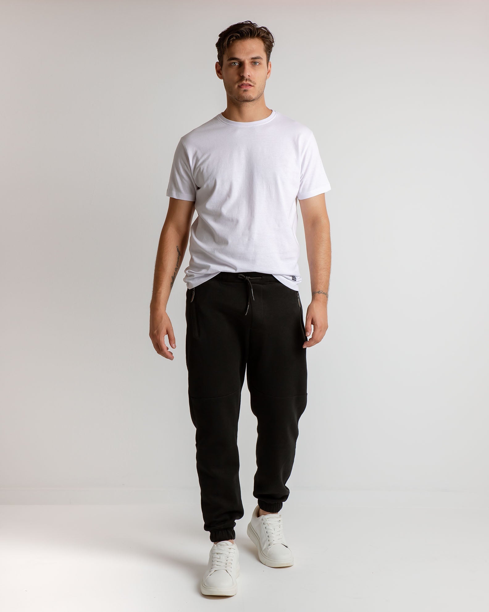 Men's Mercer Hem Elastic Sweatpants-BLACK