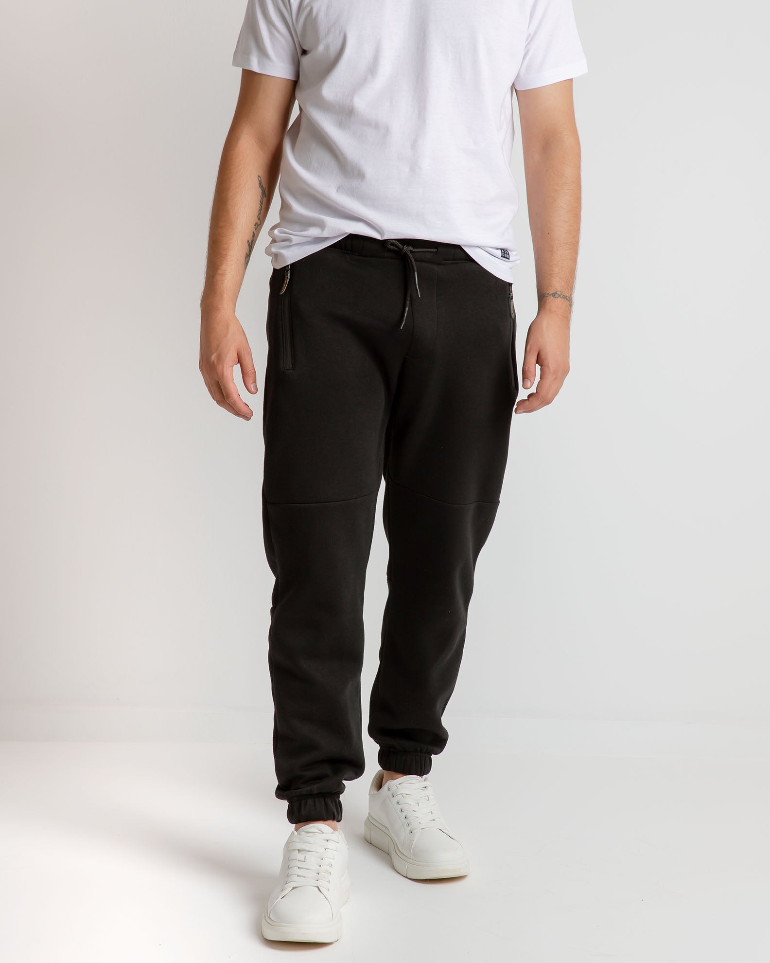 Men's Mercer Hem Elastic Sweatpants-BLACK